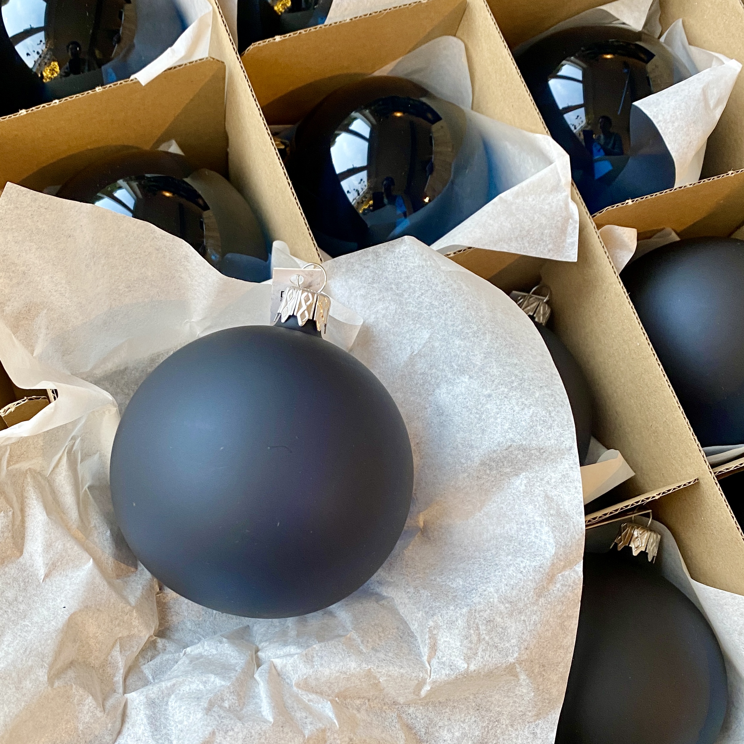 Baumkugel "Uni" D8cm, blau matt