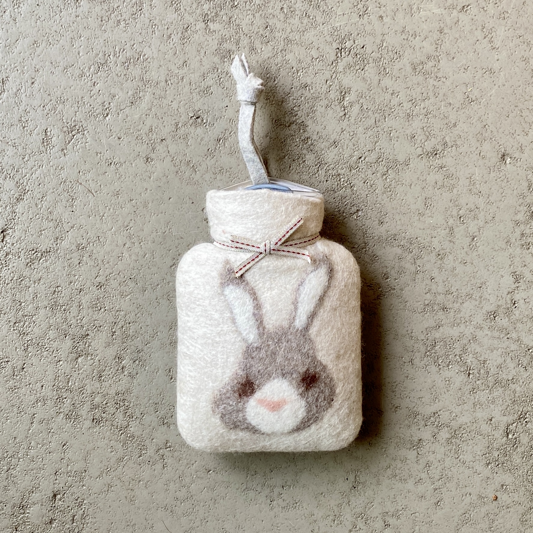 Mini-Wärmflasche "Bunny" 0,2L, peyote/cashmere