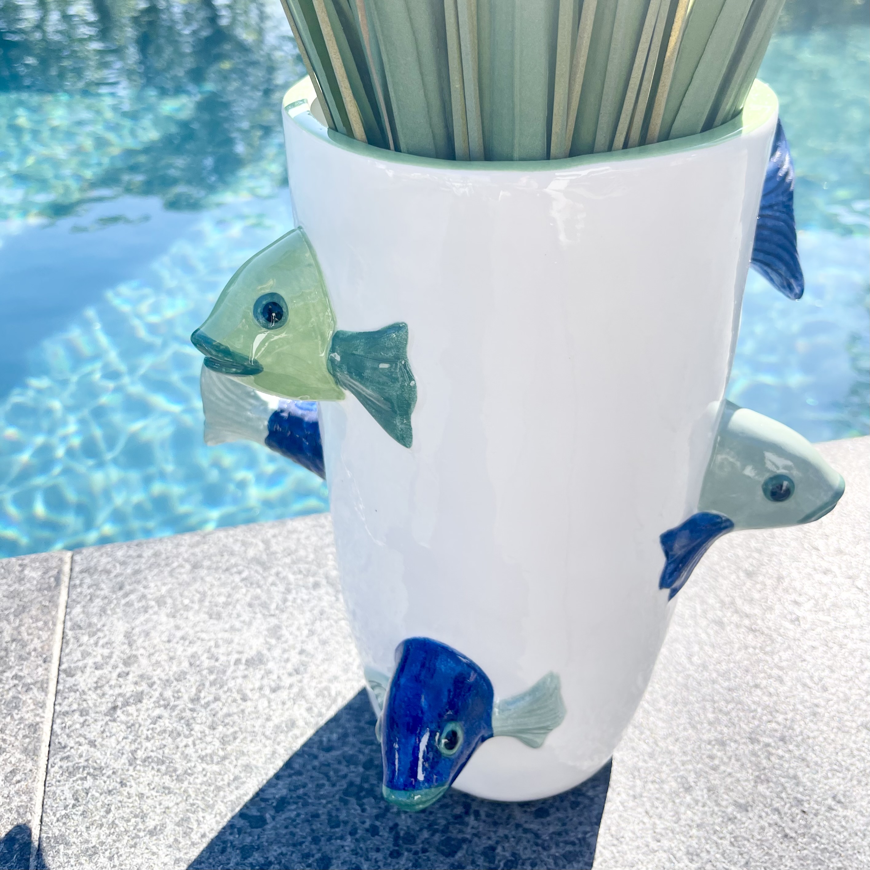 Ker.Vase"Fish",L28H29,5cm,creme