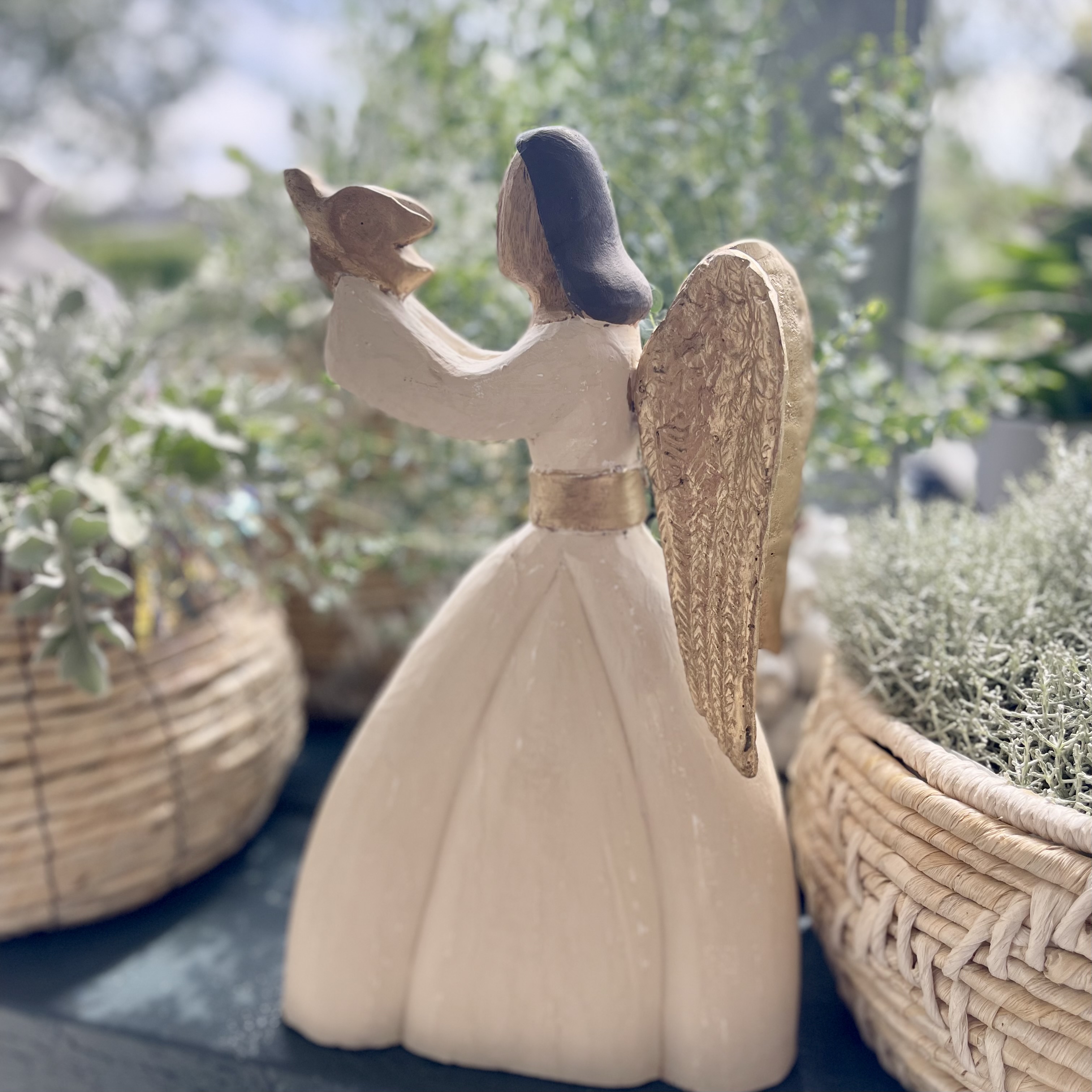 Hz.Engel "Minna", L24 H39cm, creme/gold