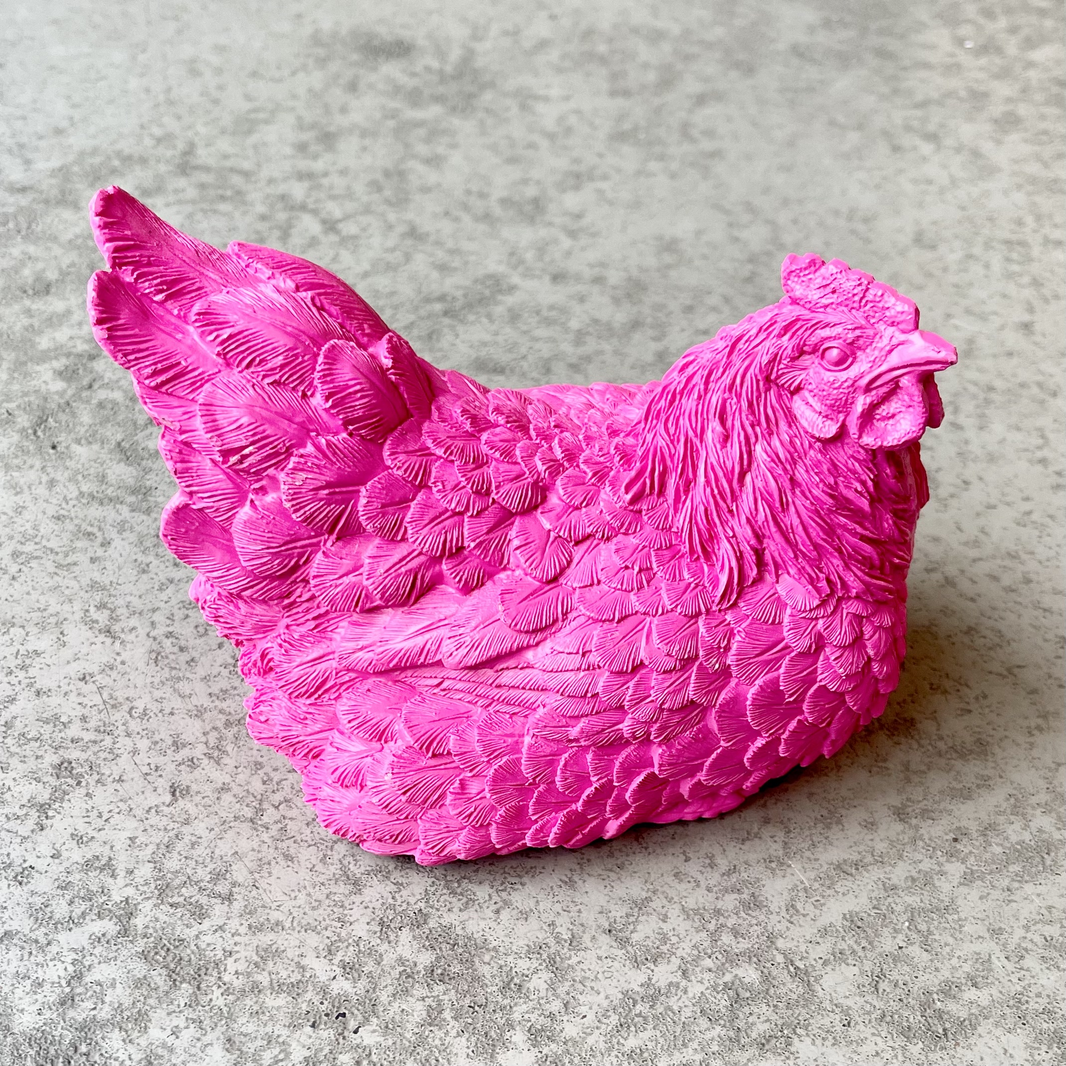 Poly. Huhn "Kudo" H13cm, pink