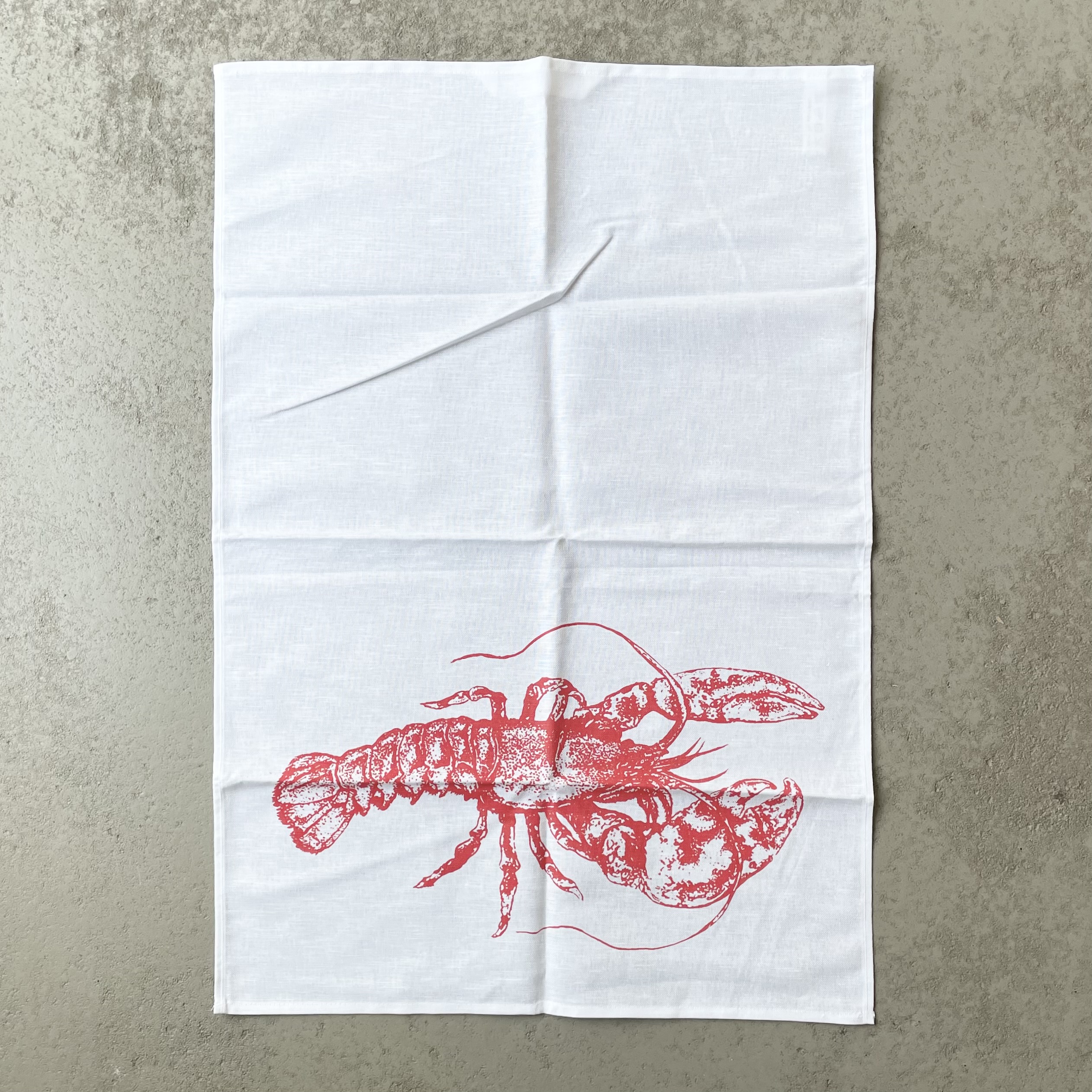 Geschirrtuch "Hummer" weiß/rot