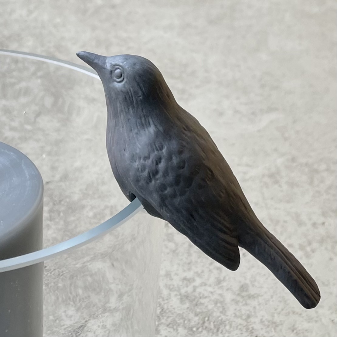 AMSEL Vogel Deko-Objekt H10cm, schwarz