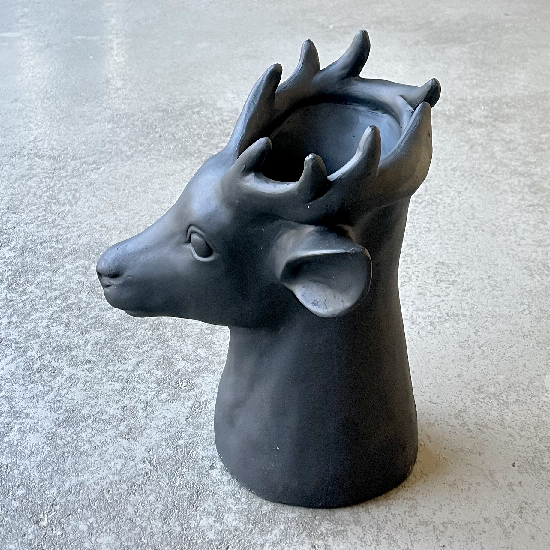 Poly-Hirschkopf "Aryn" H29cm, schwarz