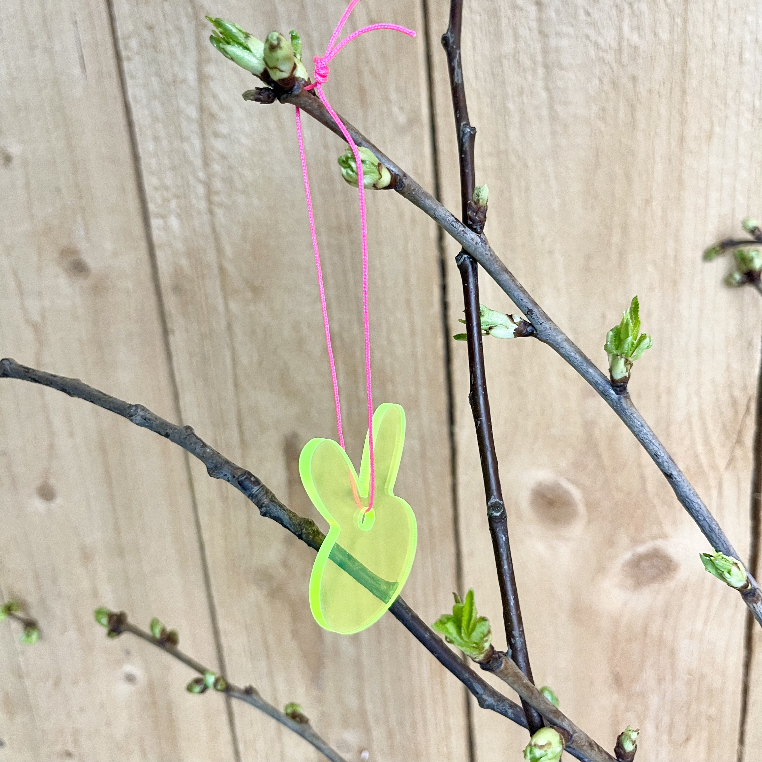 Hänger Hase 6cm, neon gelb