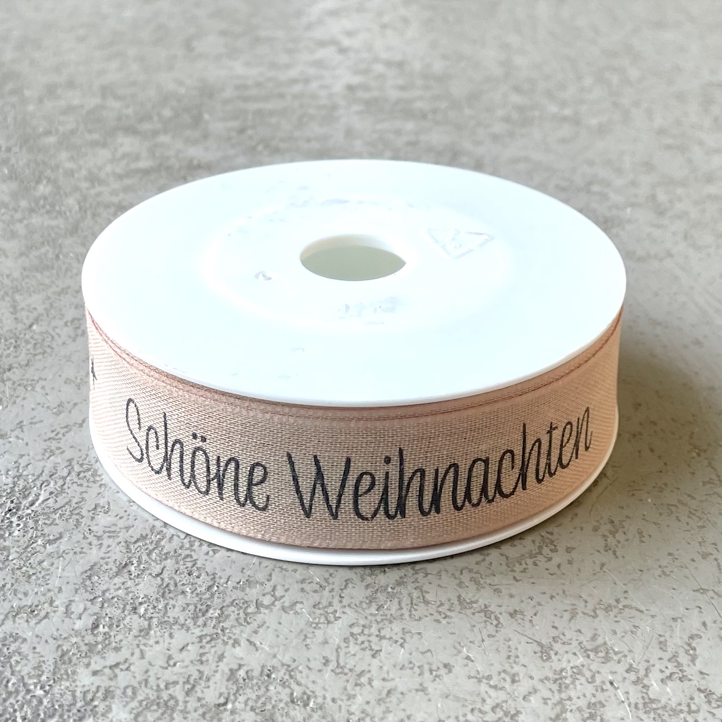 Band "Schöne Weihnachten" L18m, sand/schwarz