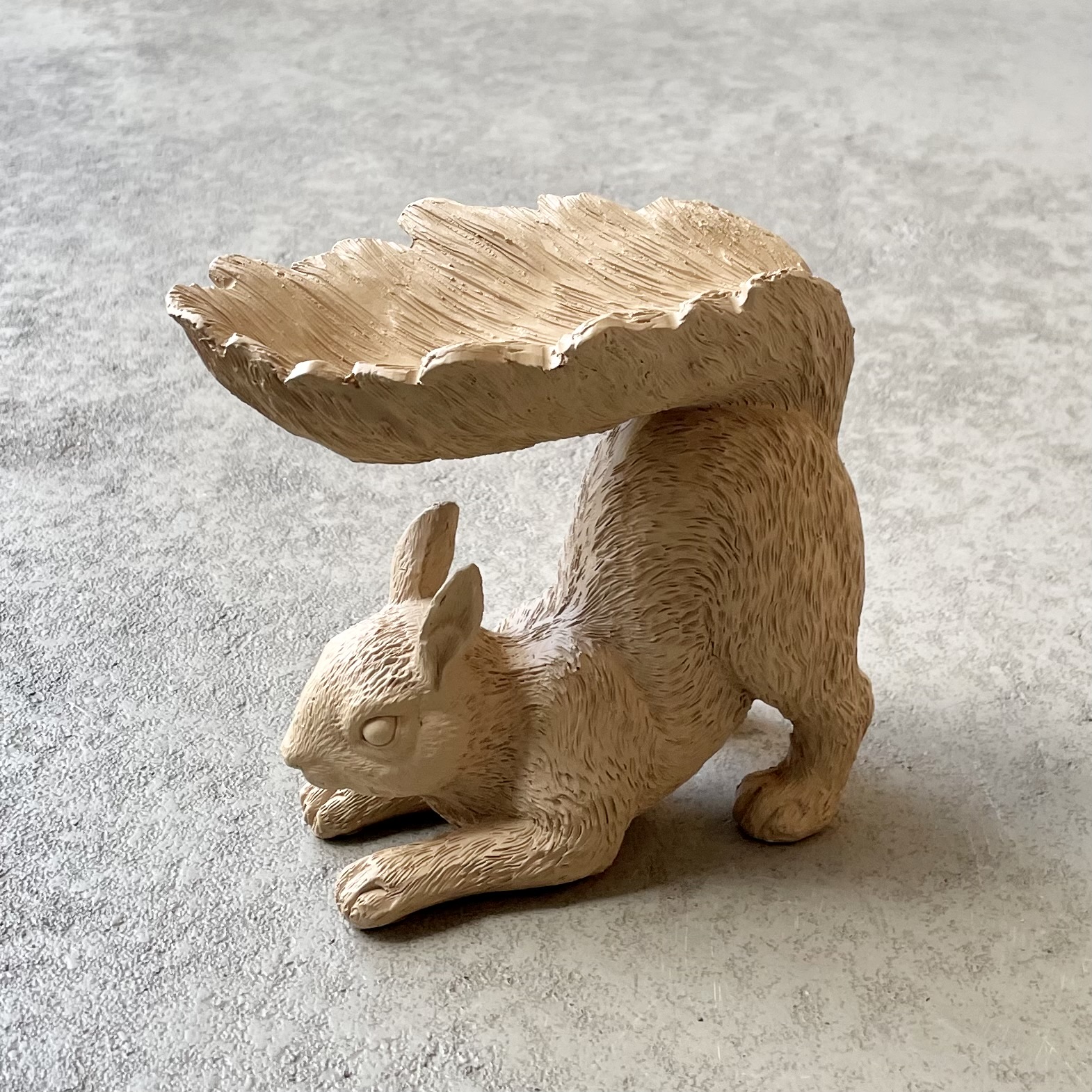 Poly-Eichhörnchen "Baveno" H14, L15cm, creme