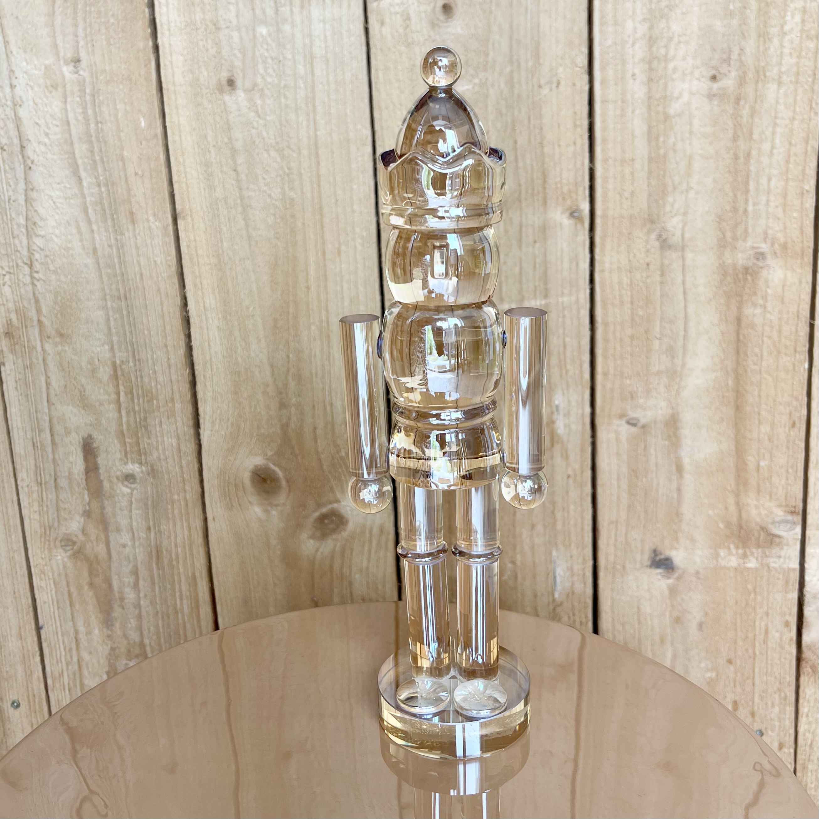 Gl. Nusskn. "Saide" D7,5 H25cm, gold
