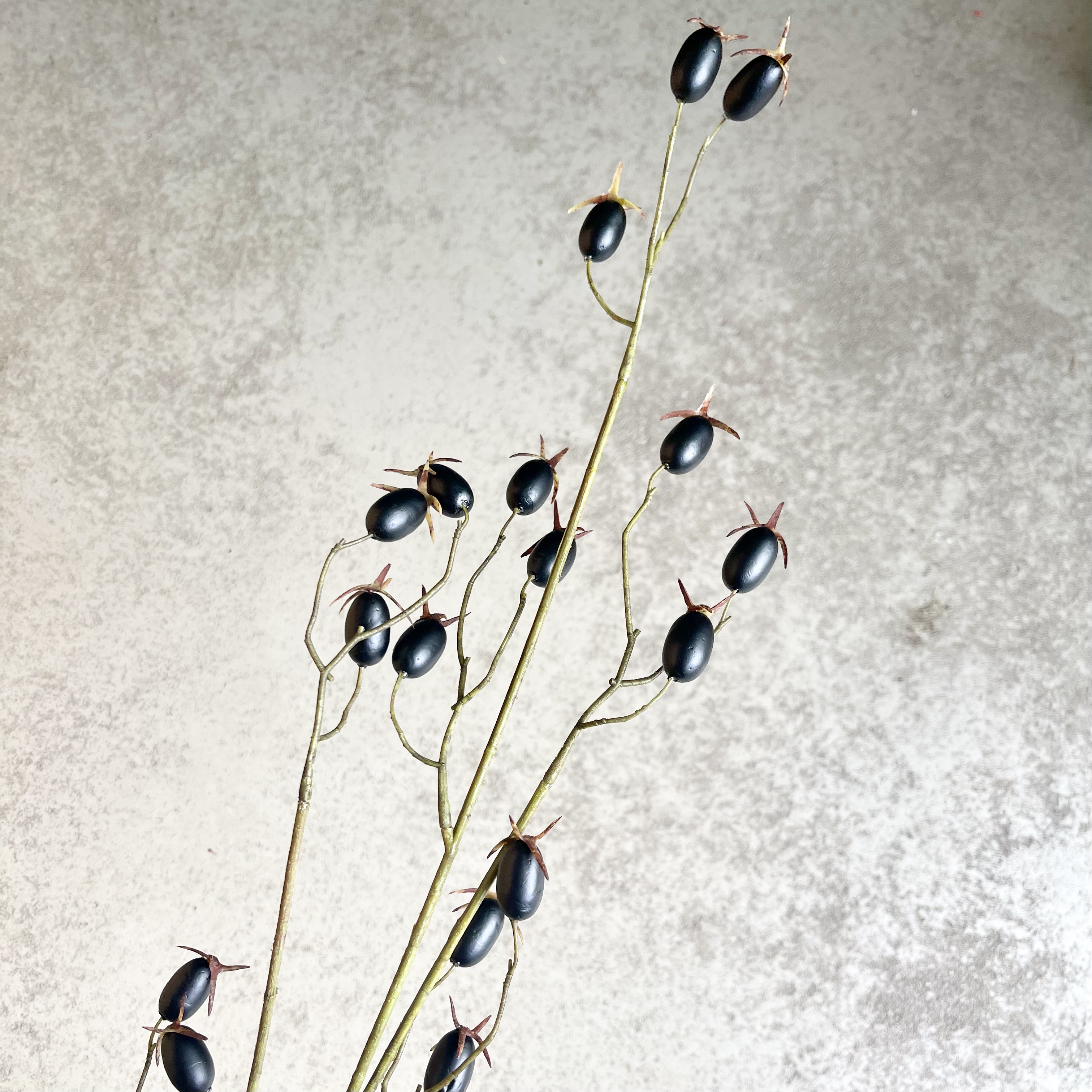 Hagebuttenzweig"Milton",L90cm,aubergine