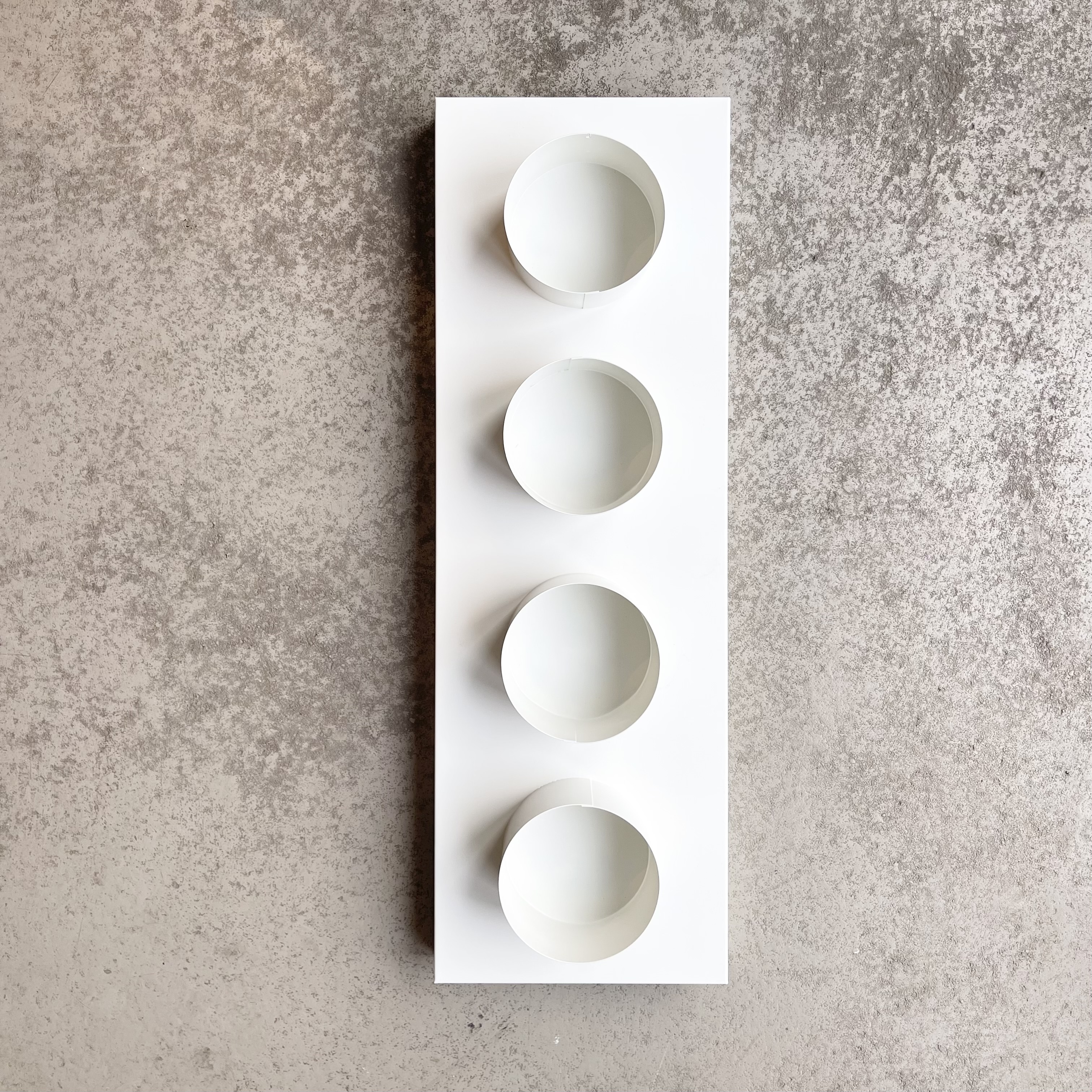 Metall-Tablett "Erik" rechteckig L60 B20 H10cm, creme