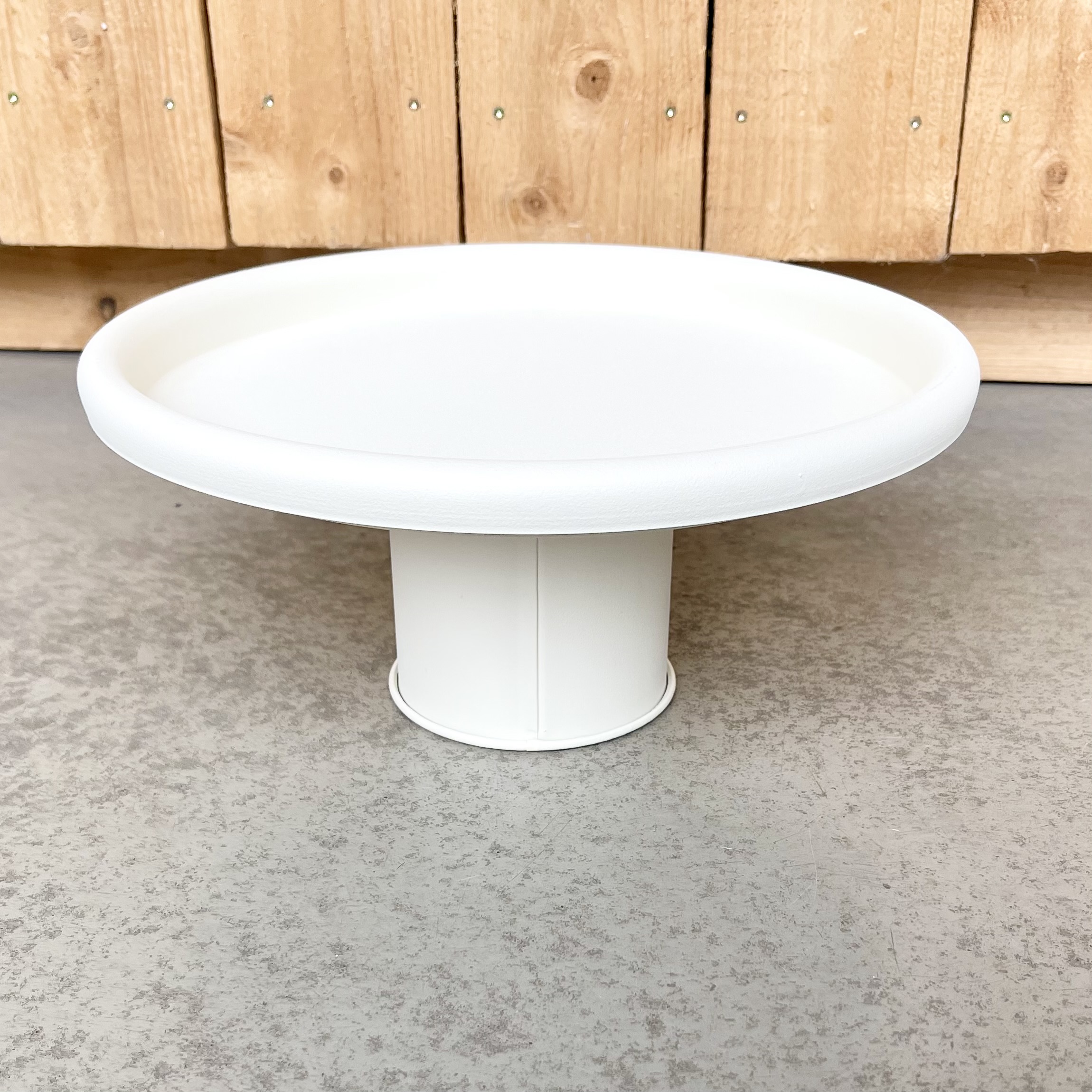 Met.Tablett"Zenon"a.F.D31H14cm, weiß-creme