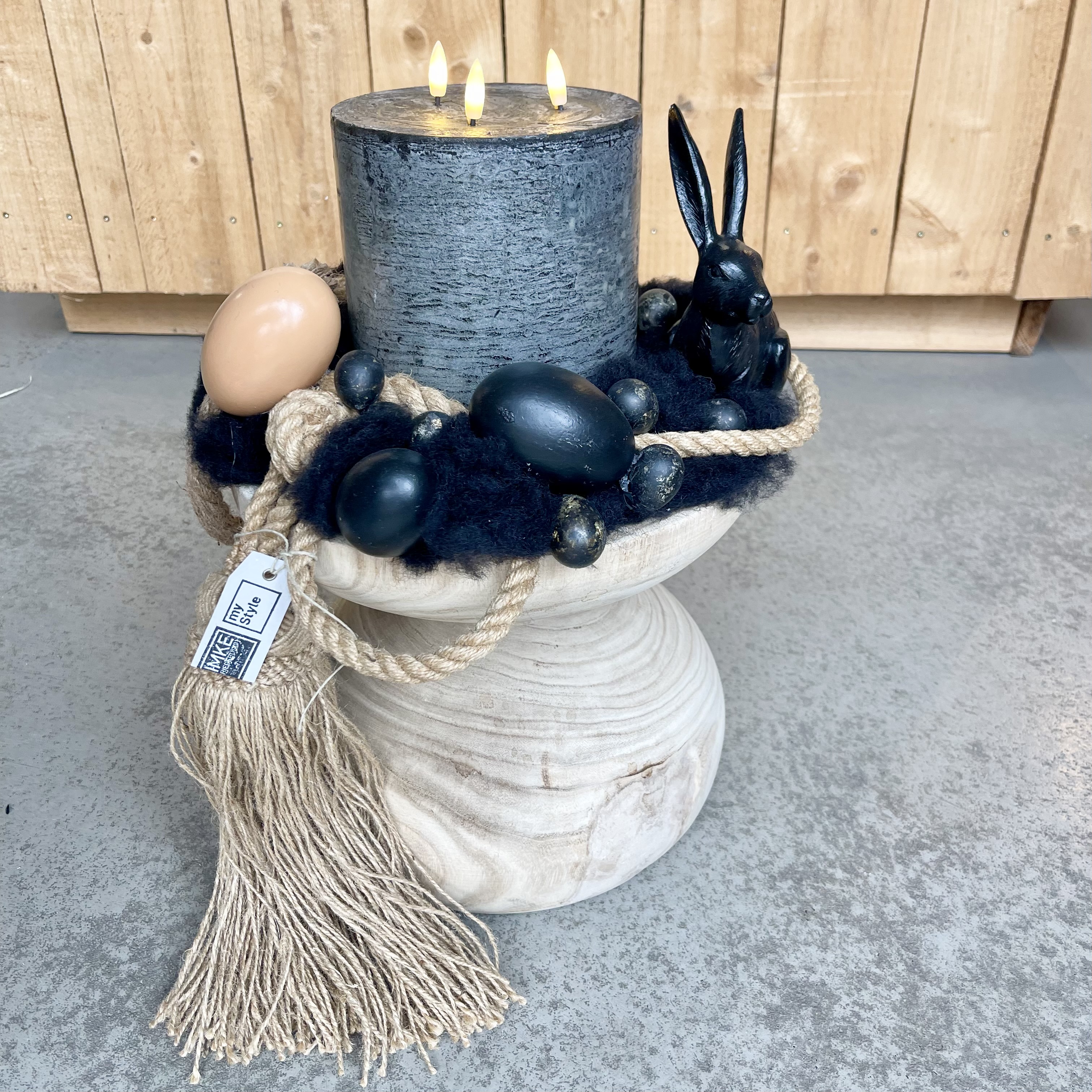 Kerzenständer Natur Schwarz Model 2