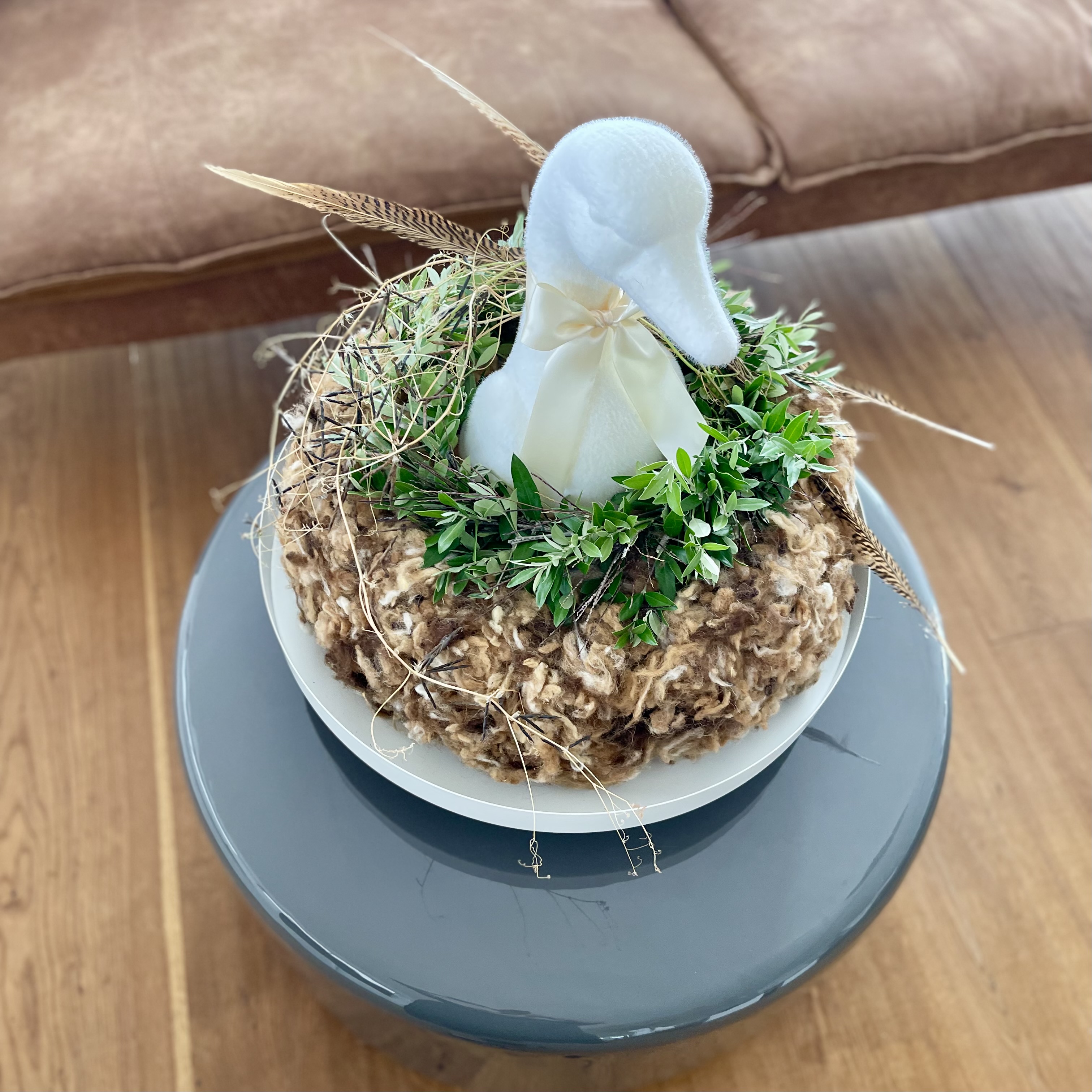 Alpaka Kranz mit Olive