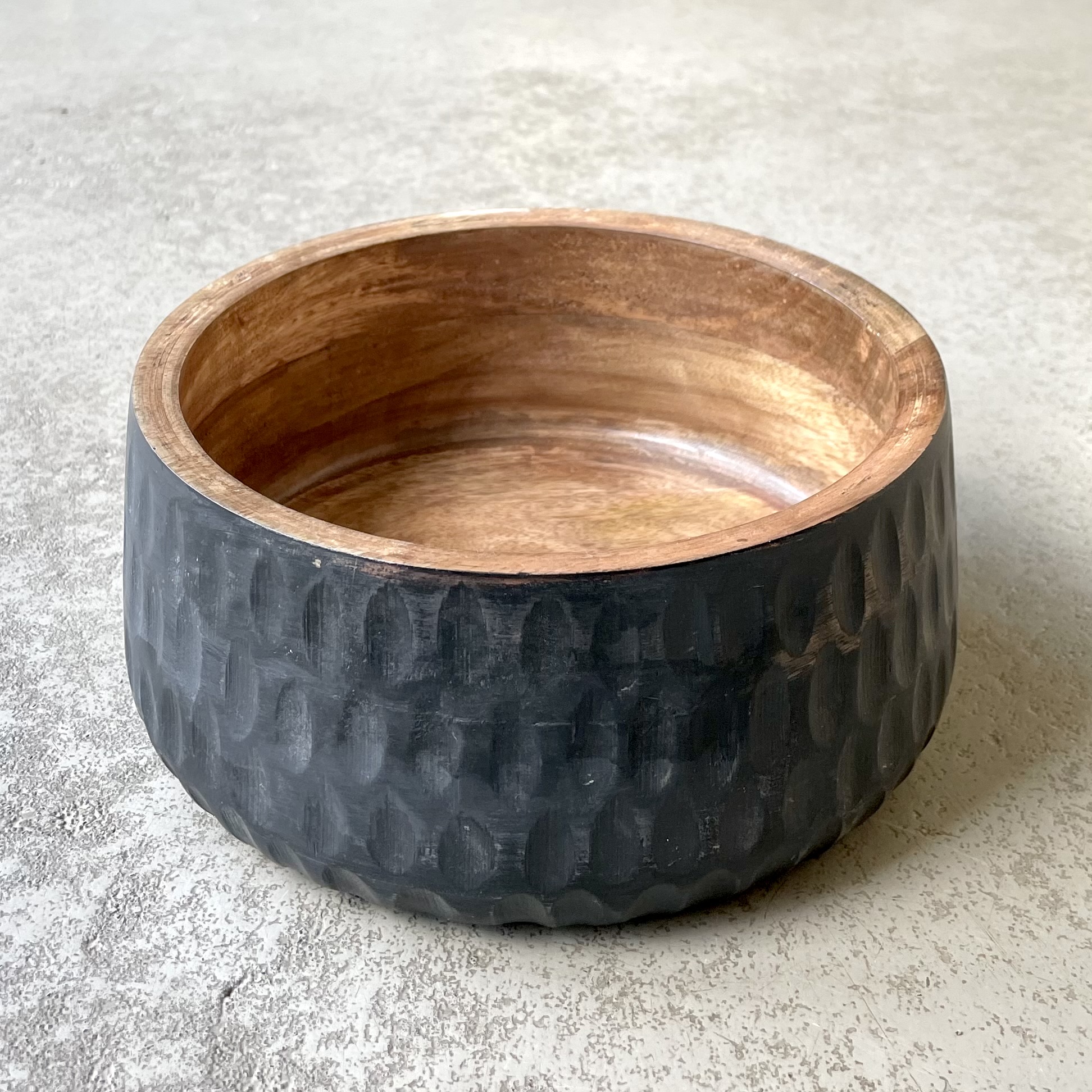 Holz-Schale "Habib" D20cm, schwarz/braun