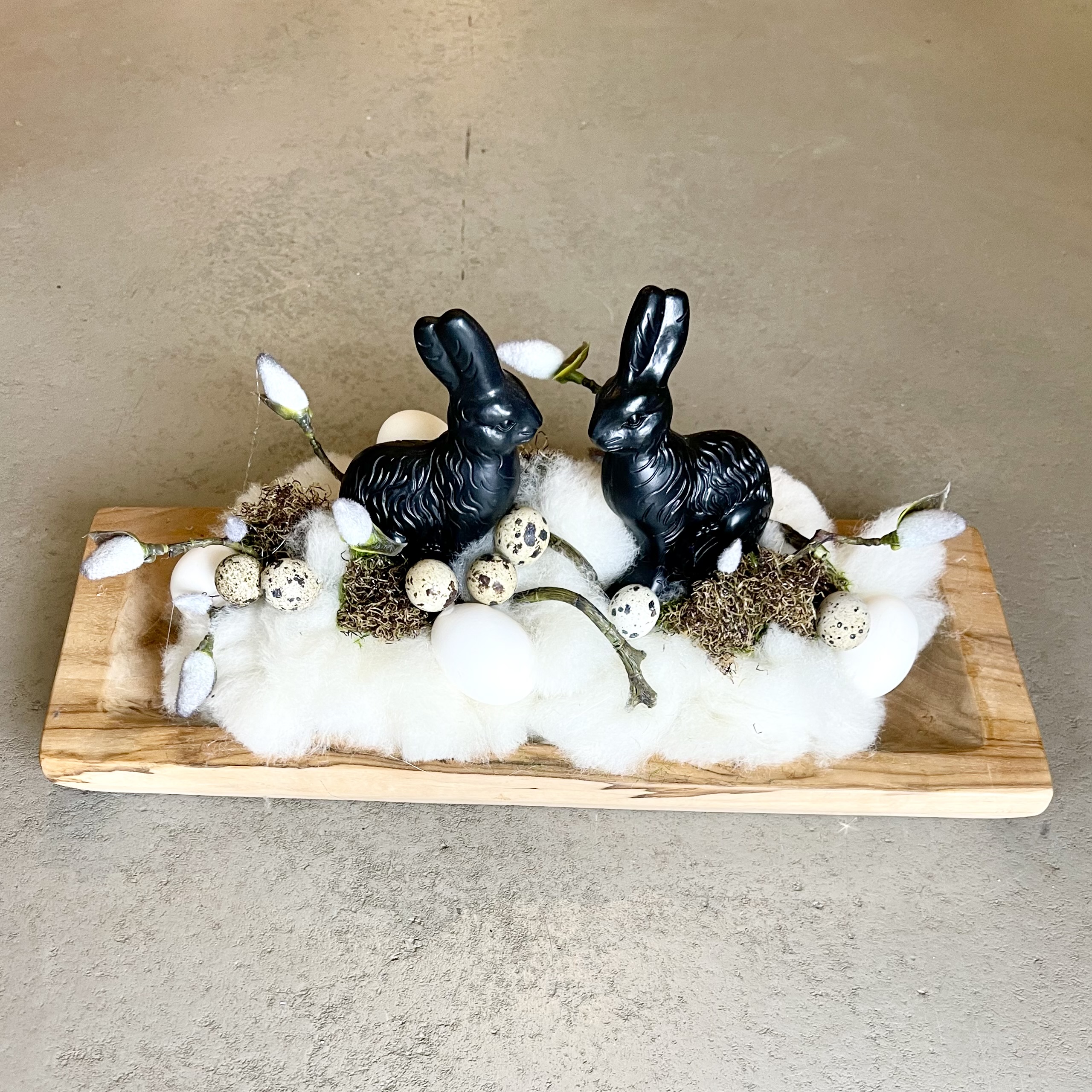 Teak-Holztablett länglich 