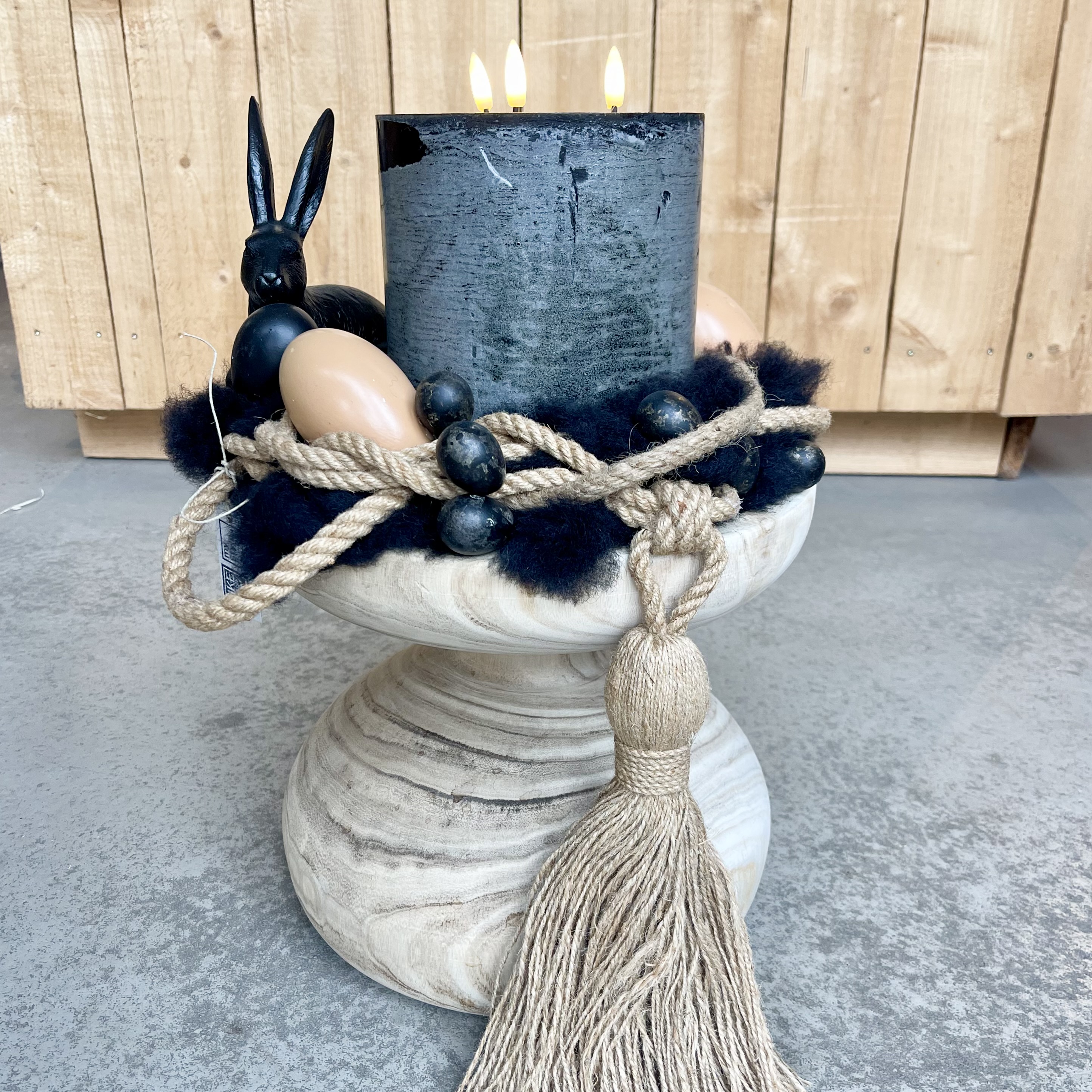 Kerzenständer Natur Schwarz Model 1