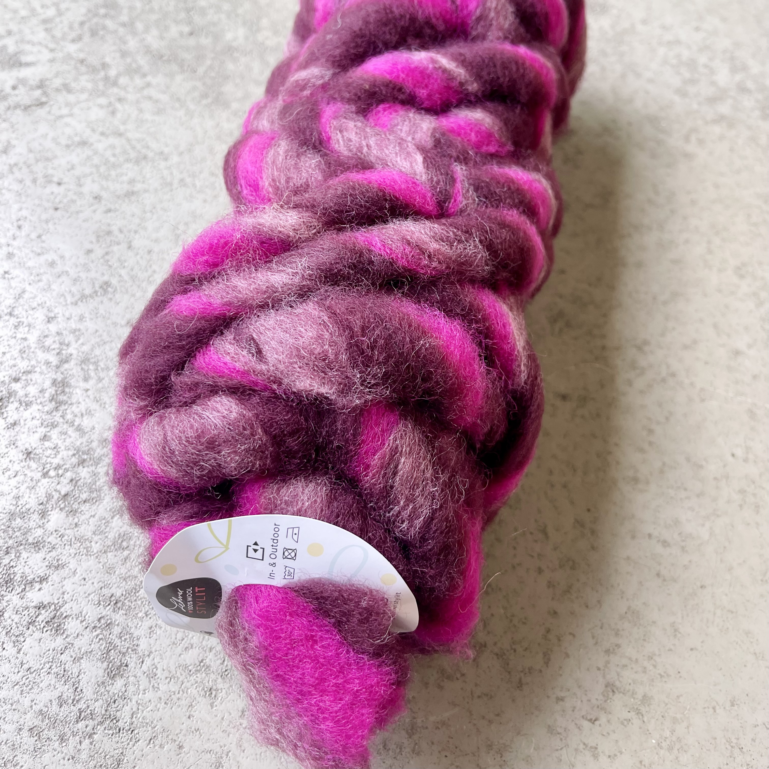 Wolllunte"Twist"3fbg.L15m,pink-viol-vi