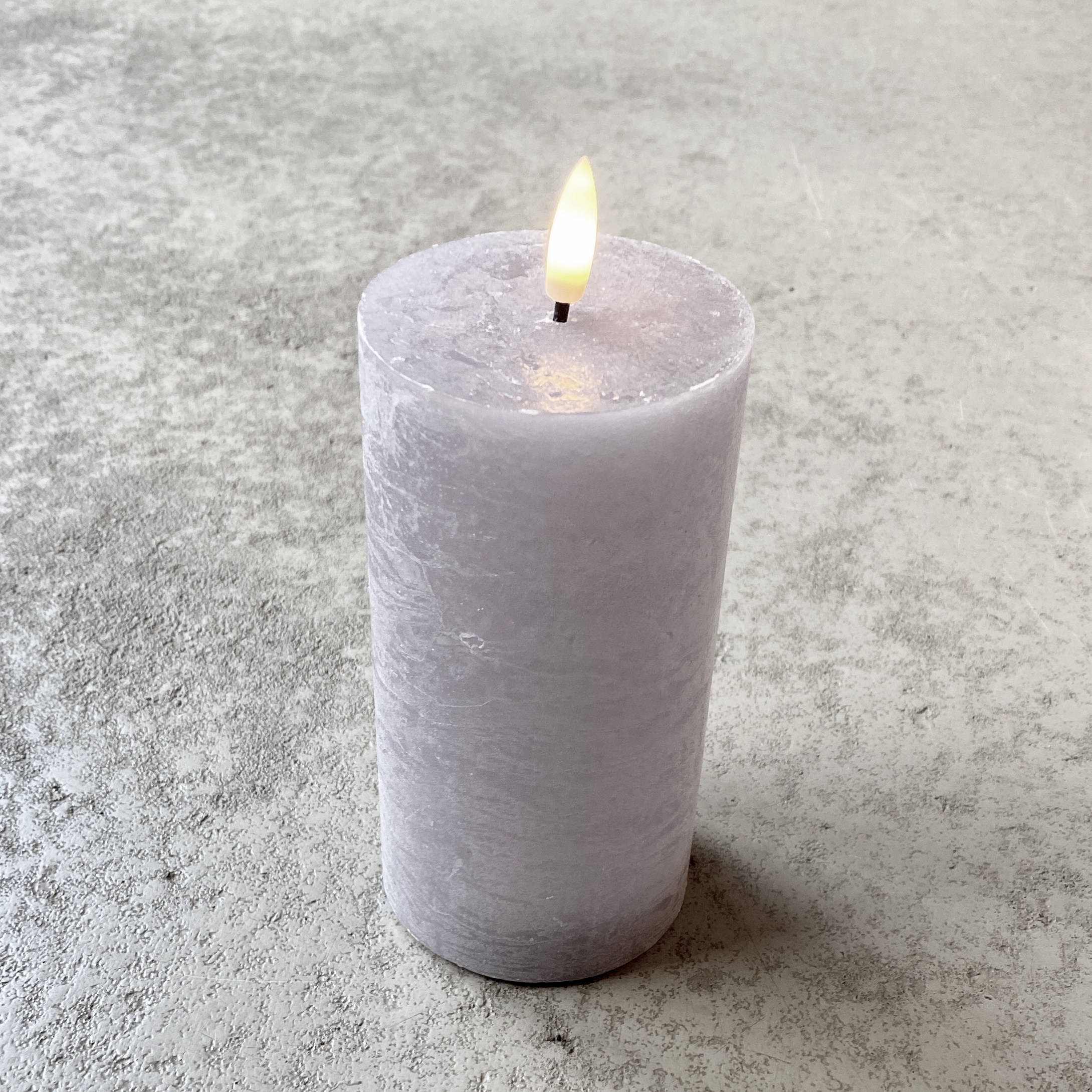 LED-Kerze H15cm, grau