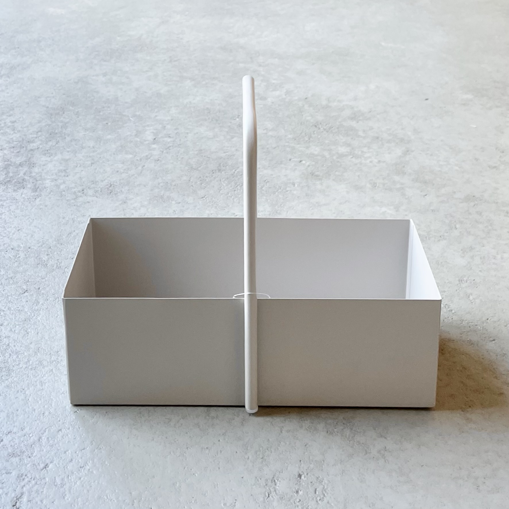 Metall-Kasten "Erik" mit Griff, L30cm, taupe