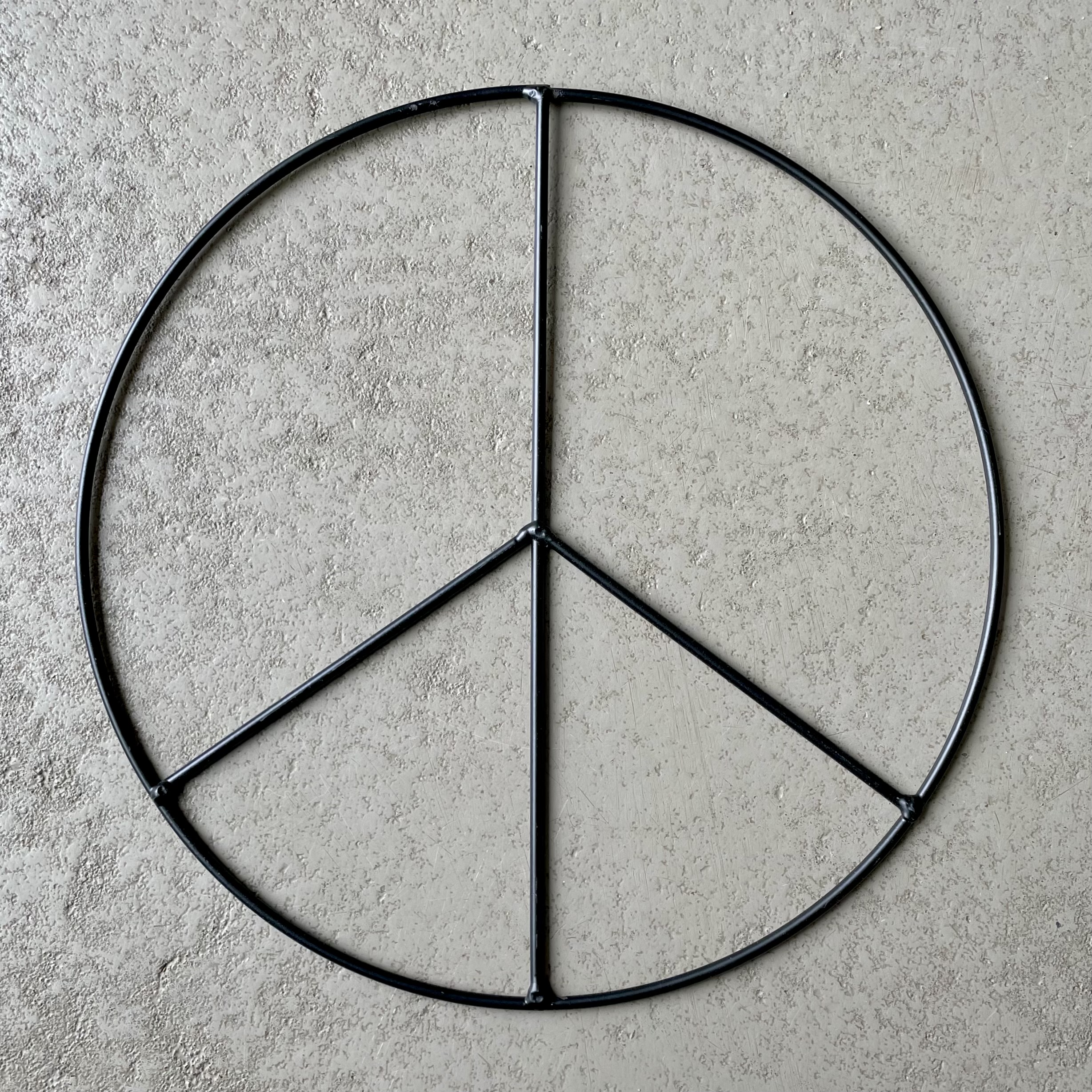 Metall-Hänger "Peace" D28cm, schwarz