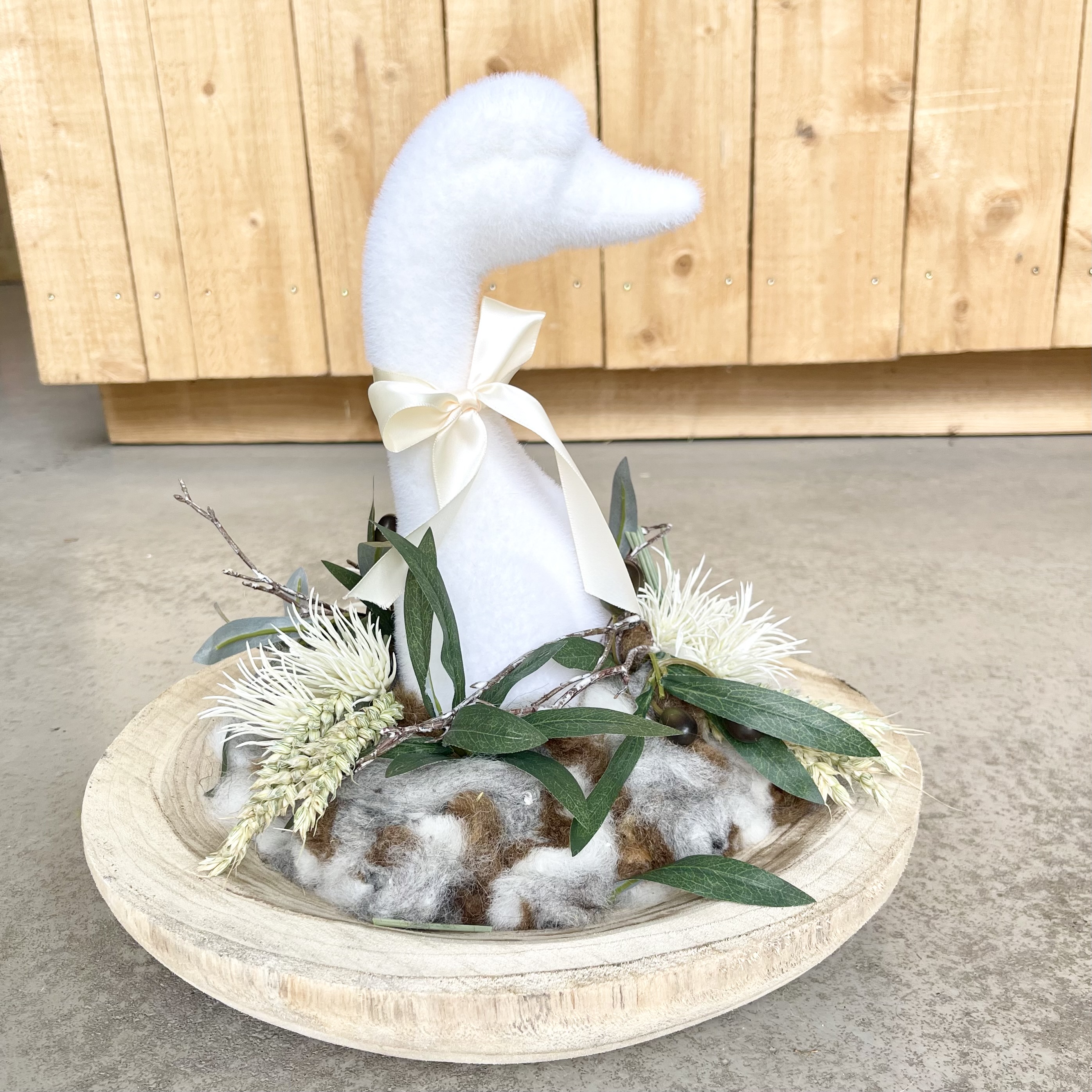 "Gänseschmaus" in Creme Weiß
