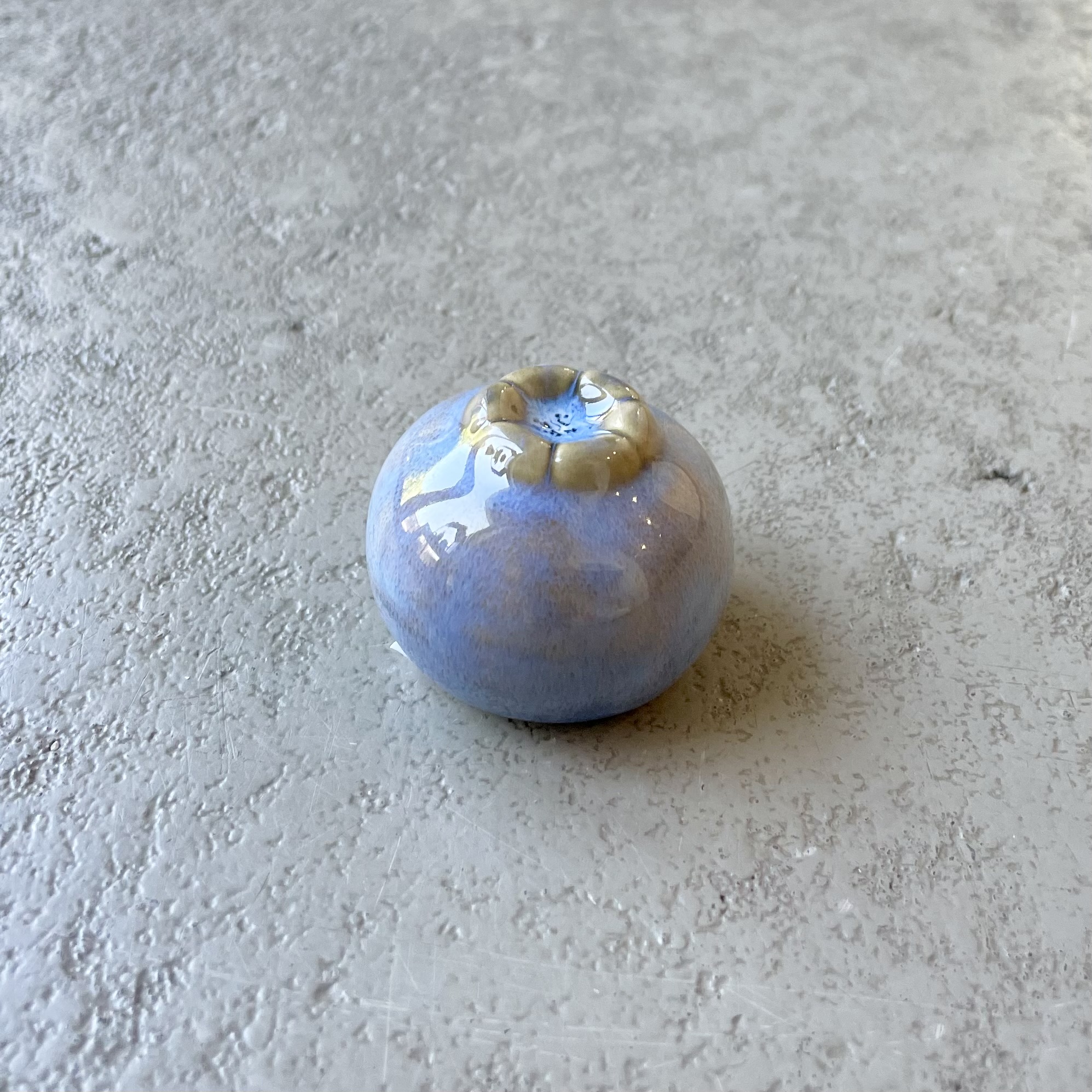 Keramik-Mohnkapsel "Mohna" D4cm, blau