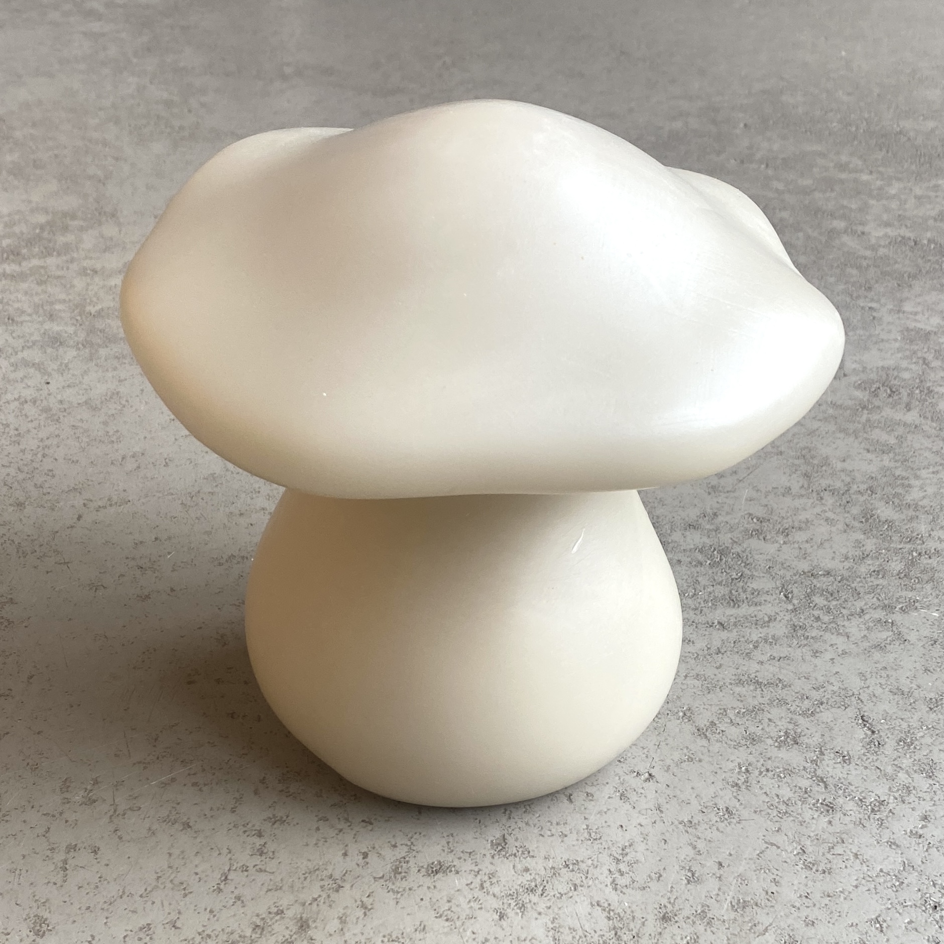 LED Kerze Mushroom "L" greige