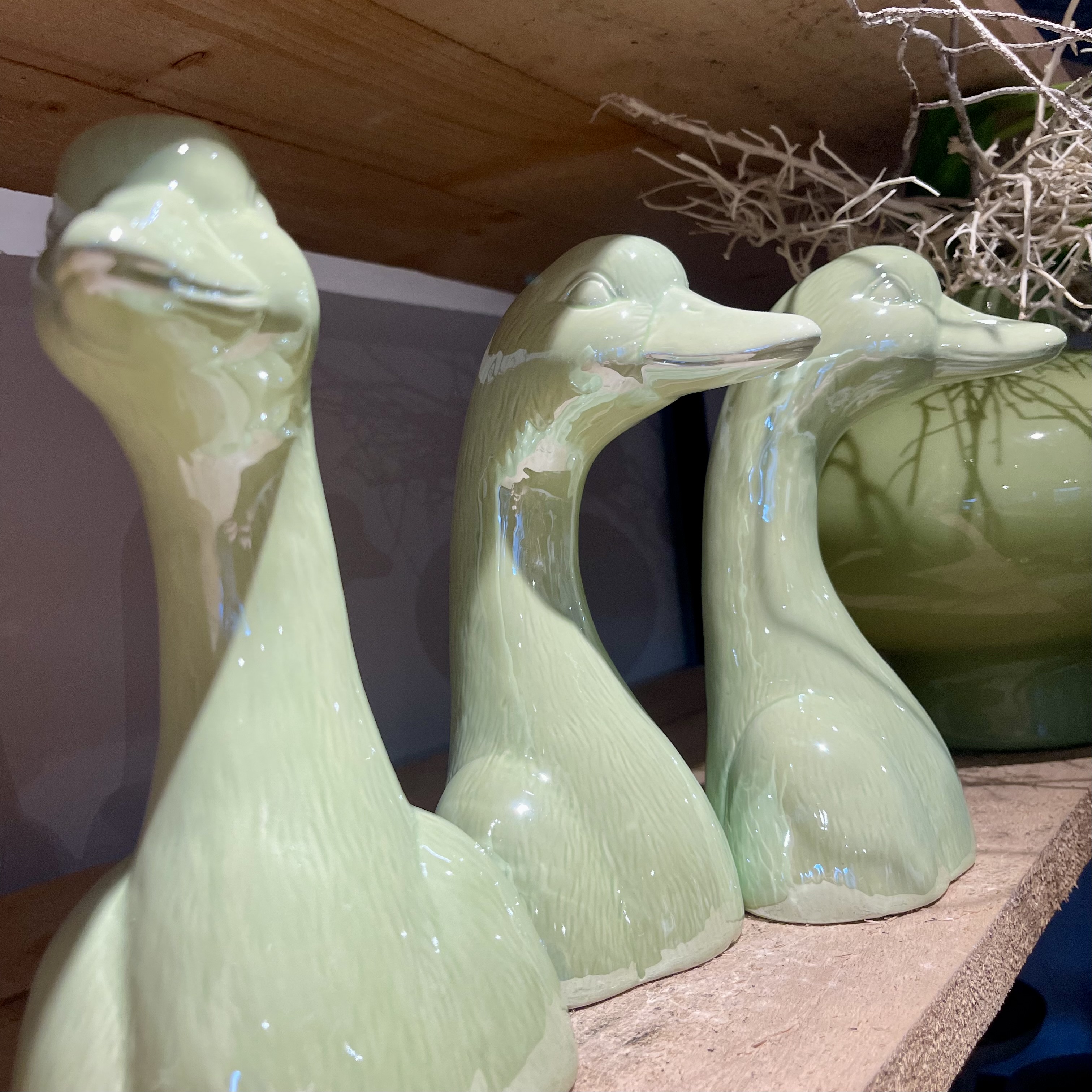 Ker. Gans "Fina" H24cm, grün