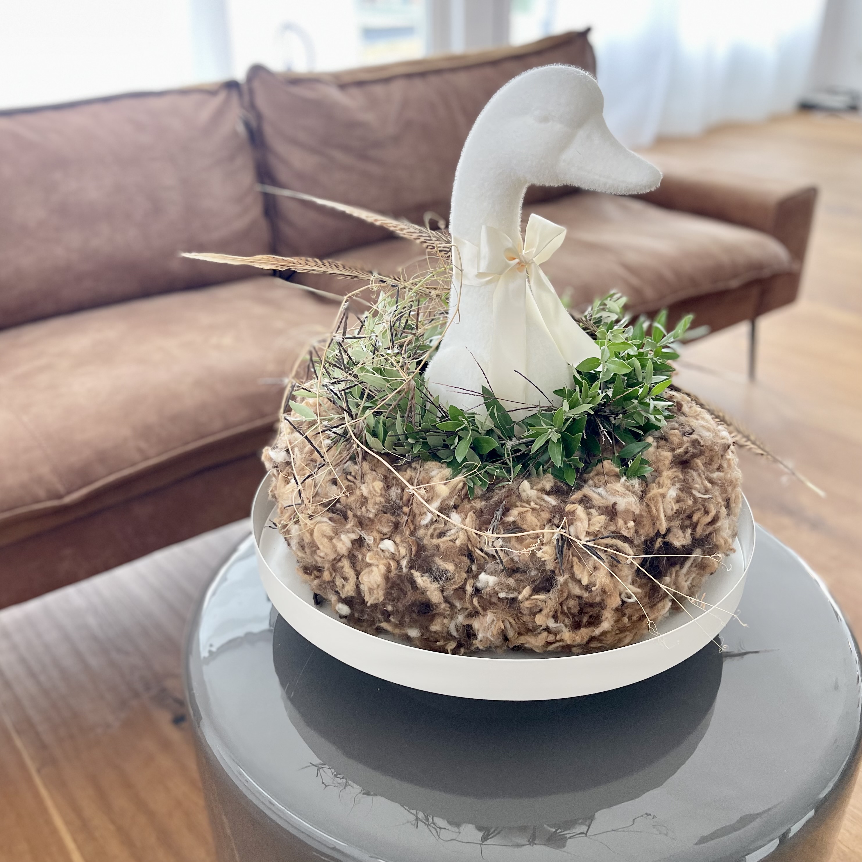 Alpaka Kranz mit Olive
