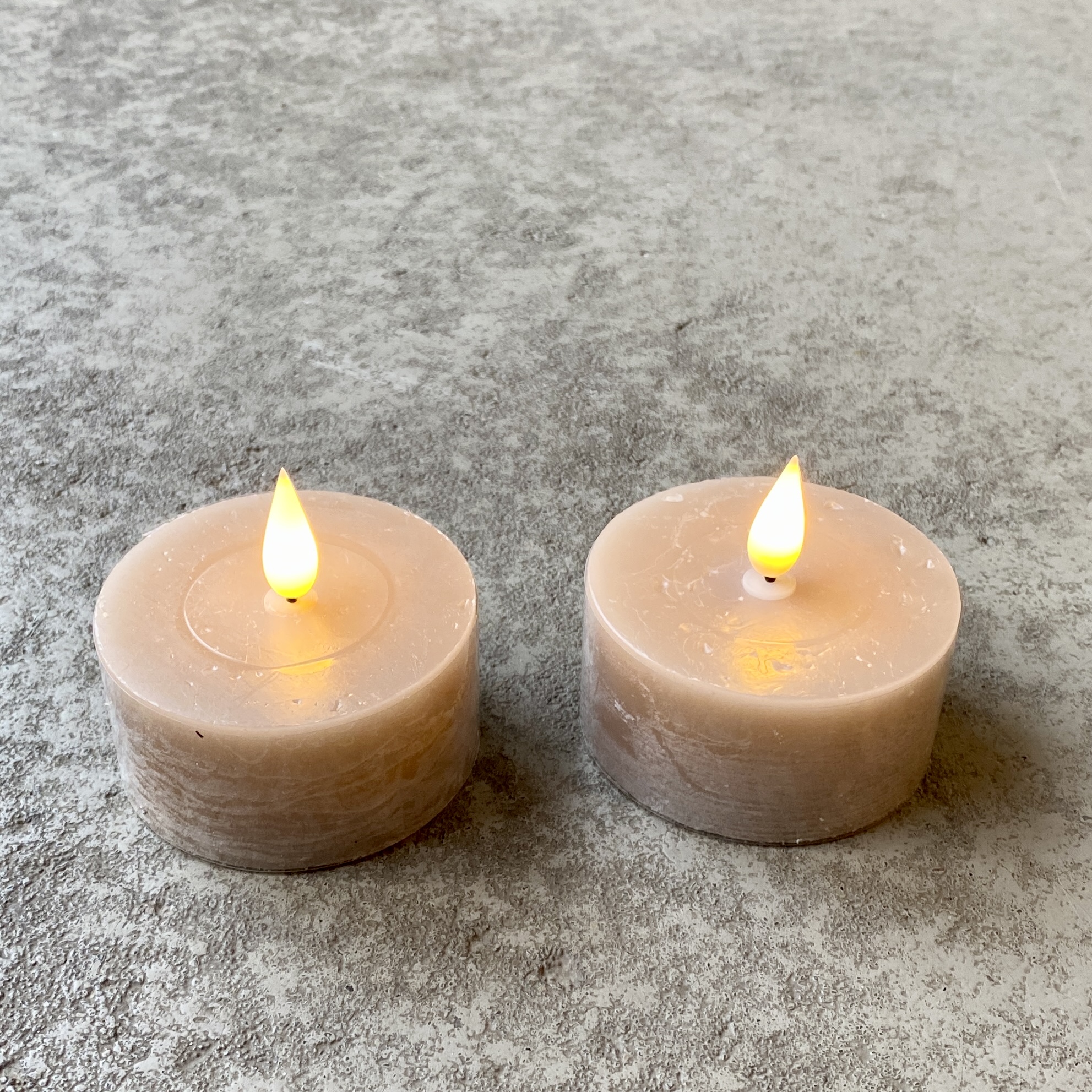 LED-Kerze Mini Pillar Set, taupe