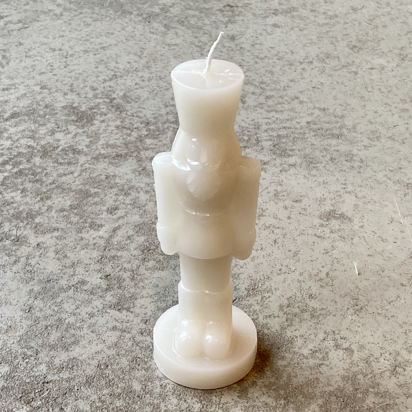 Deko-Kerze Nussknacker 18cm, beige