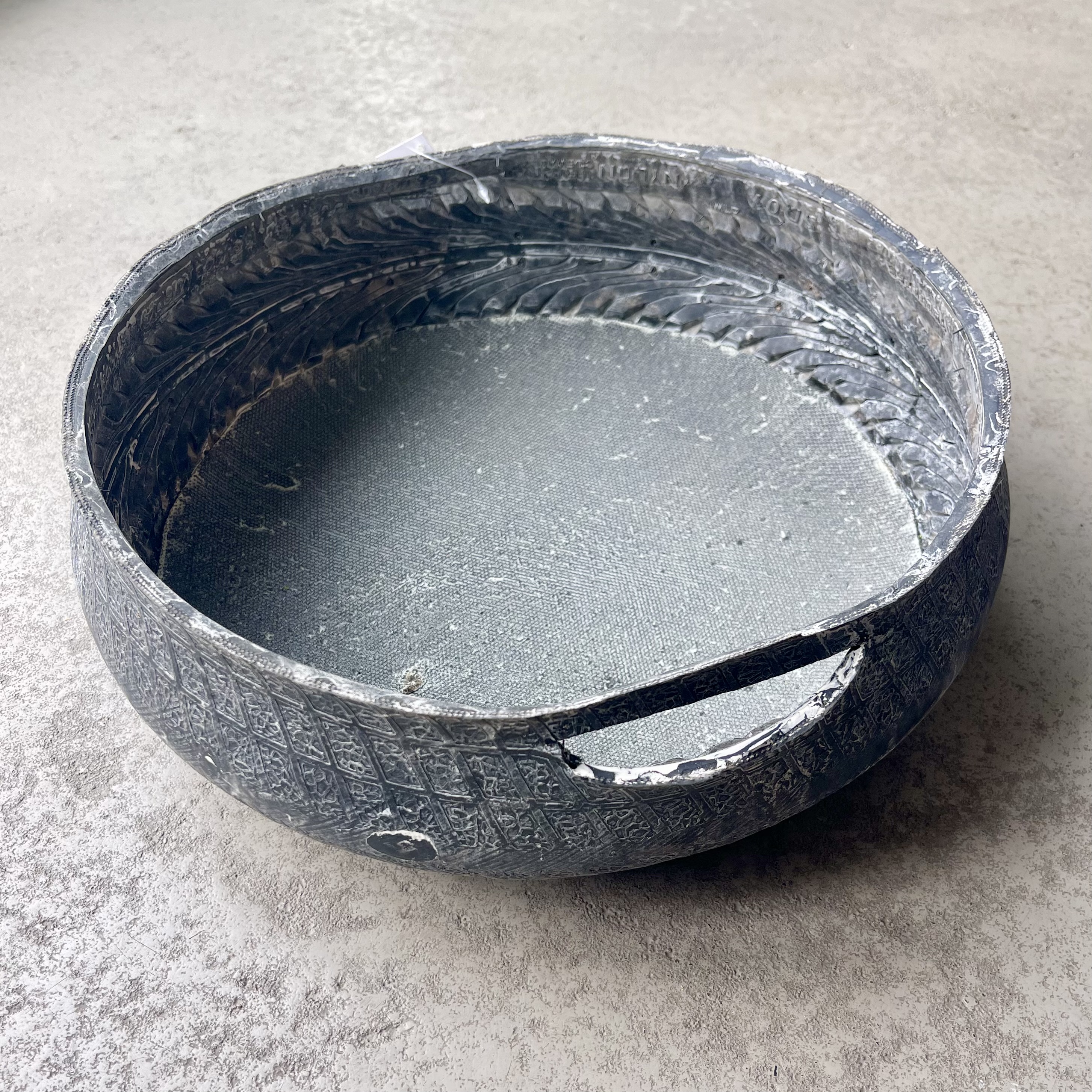 Kst.Schale"Silo"m.H.D37H17,5cm,anthrazit