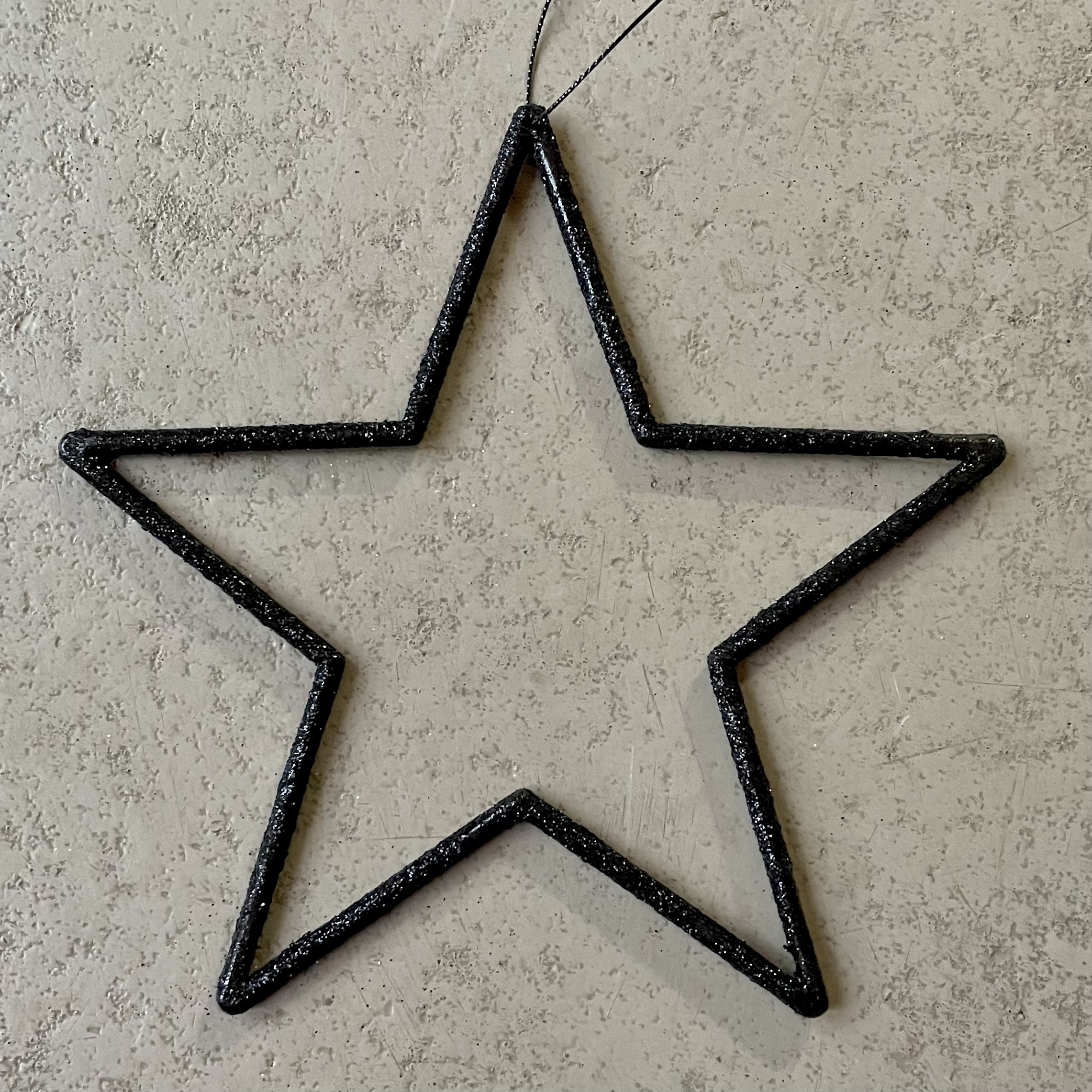 Stern Glitzer M schwarz