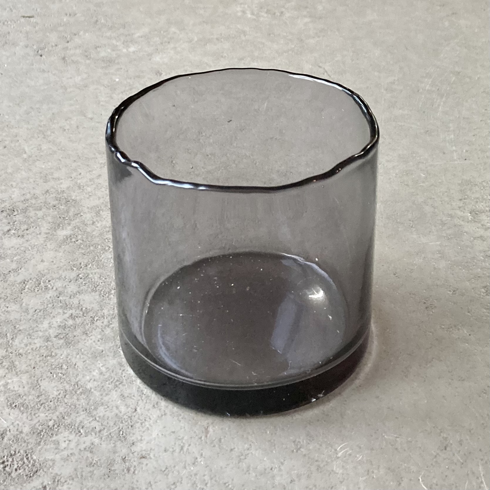 Glas Zylinder mit Boden smoke-organic D11cm
