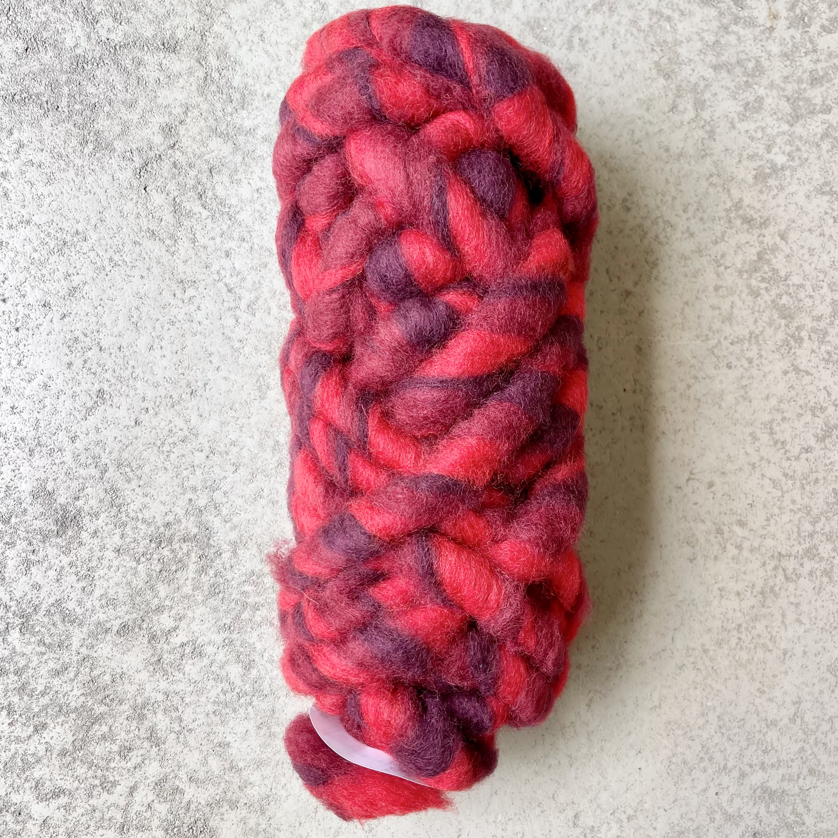 Wolllunte"Twist"3fbg.L15m,rot-dkrot-vi