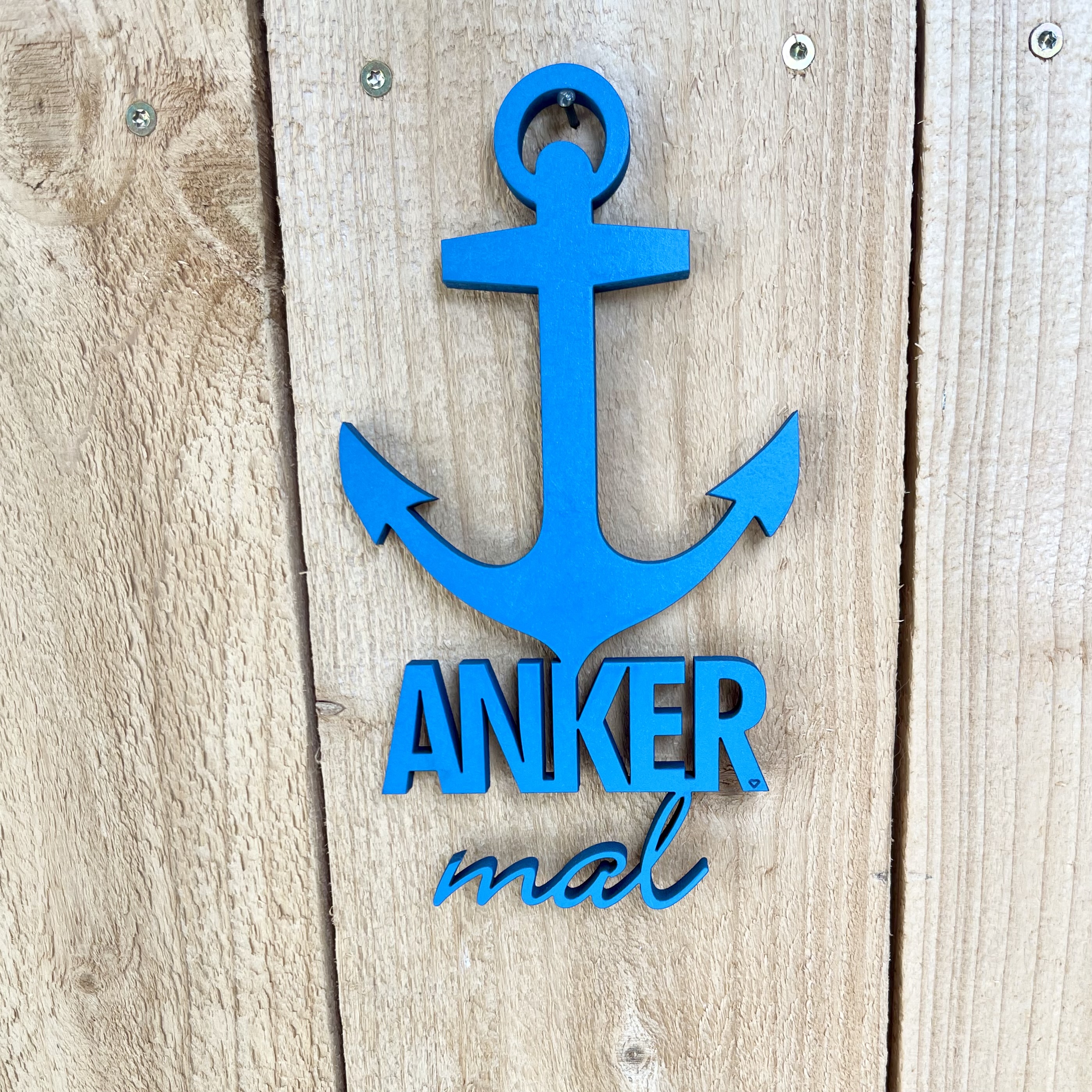 Schriftzug "Anker mal"