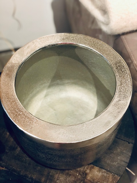 Übertopf silber