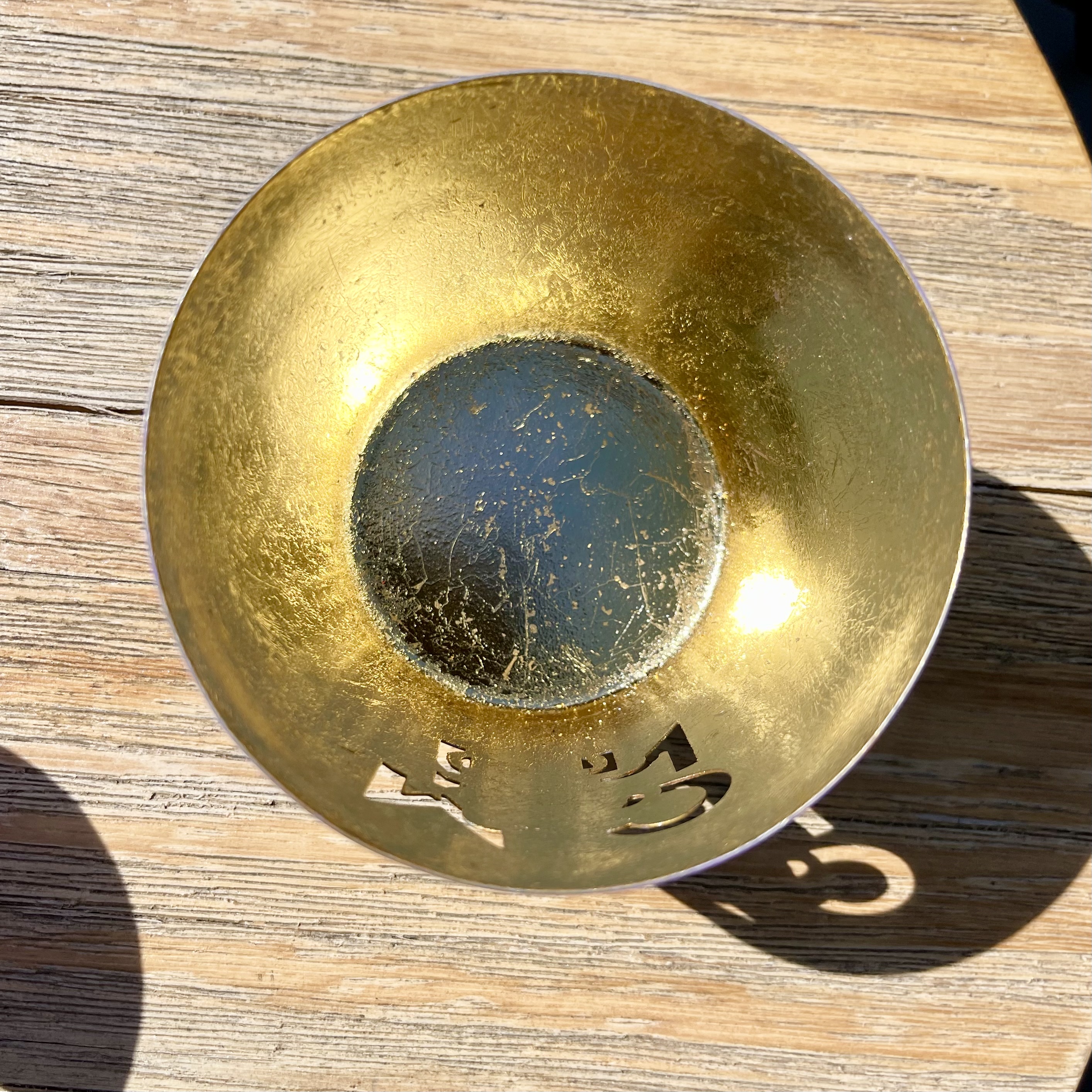 Madras, Windlicht, M, Motiv:Moin/Krabbe, lila/gold