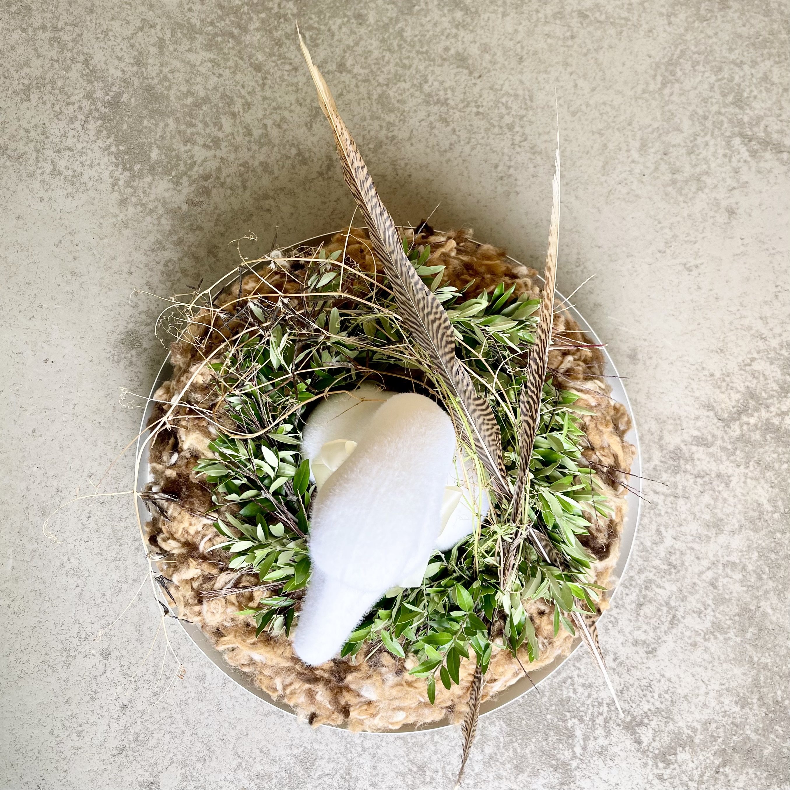 Alpaka Kranz mit Olive