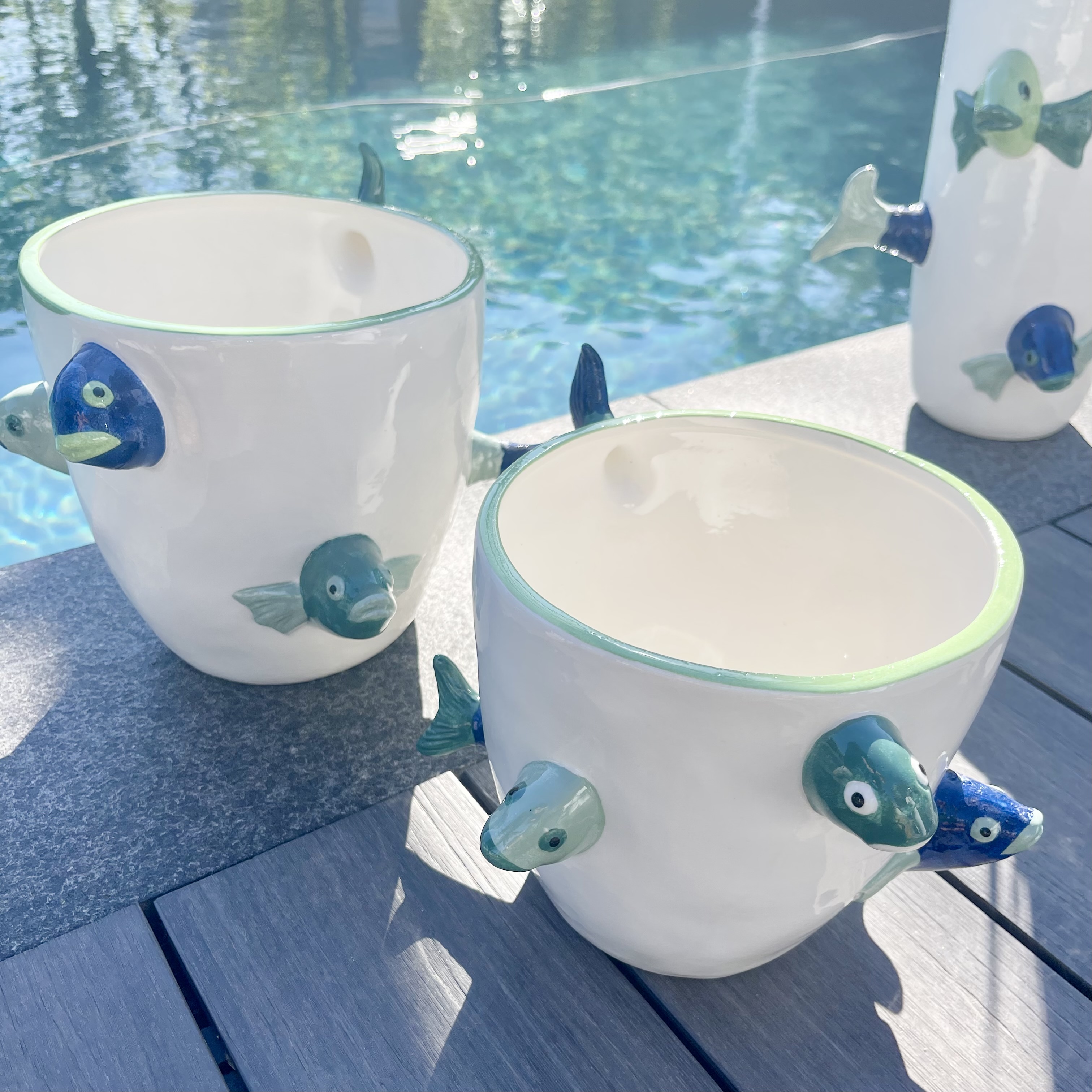 Ker.Kb."Fish",D25,5H17,5cm, creme