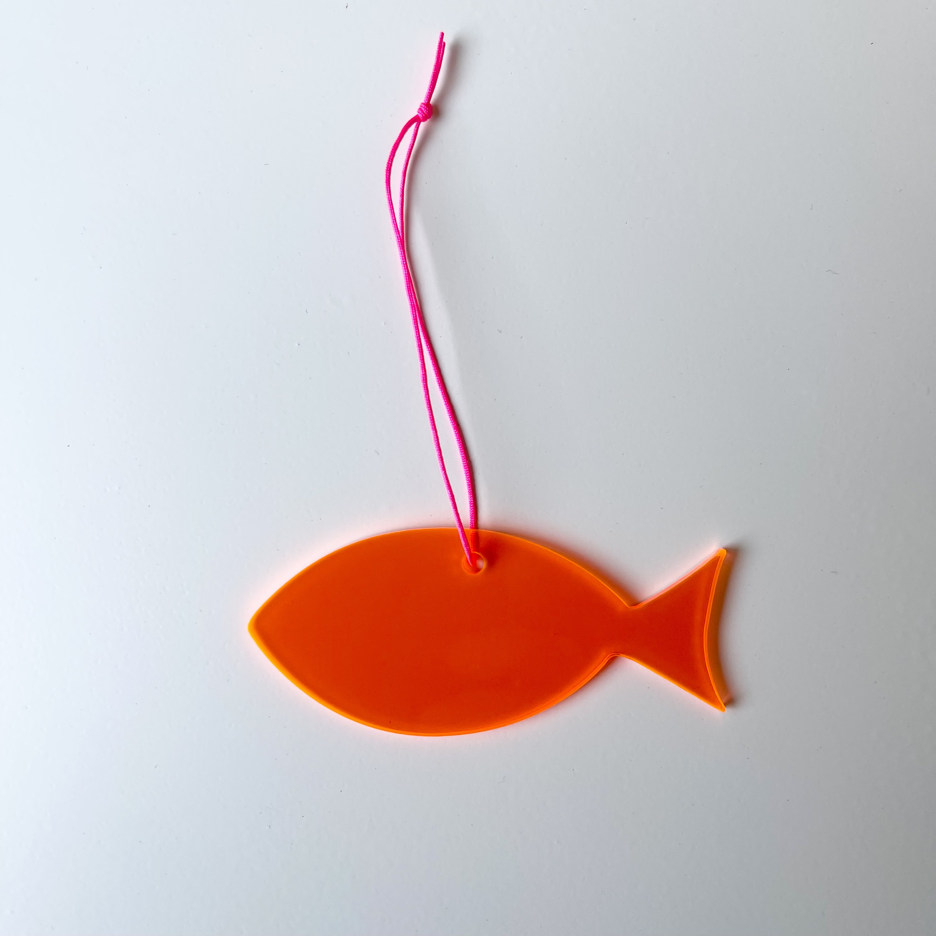 Hänger Fisch 9cm Neon Orange