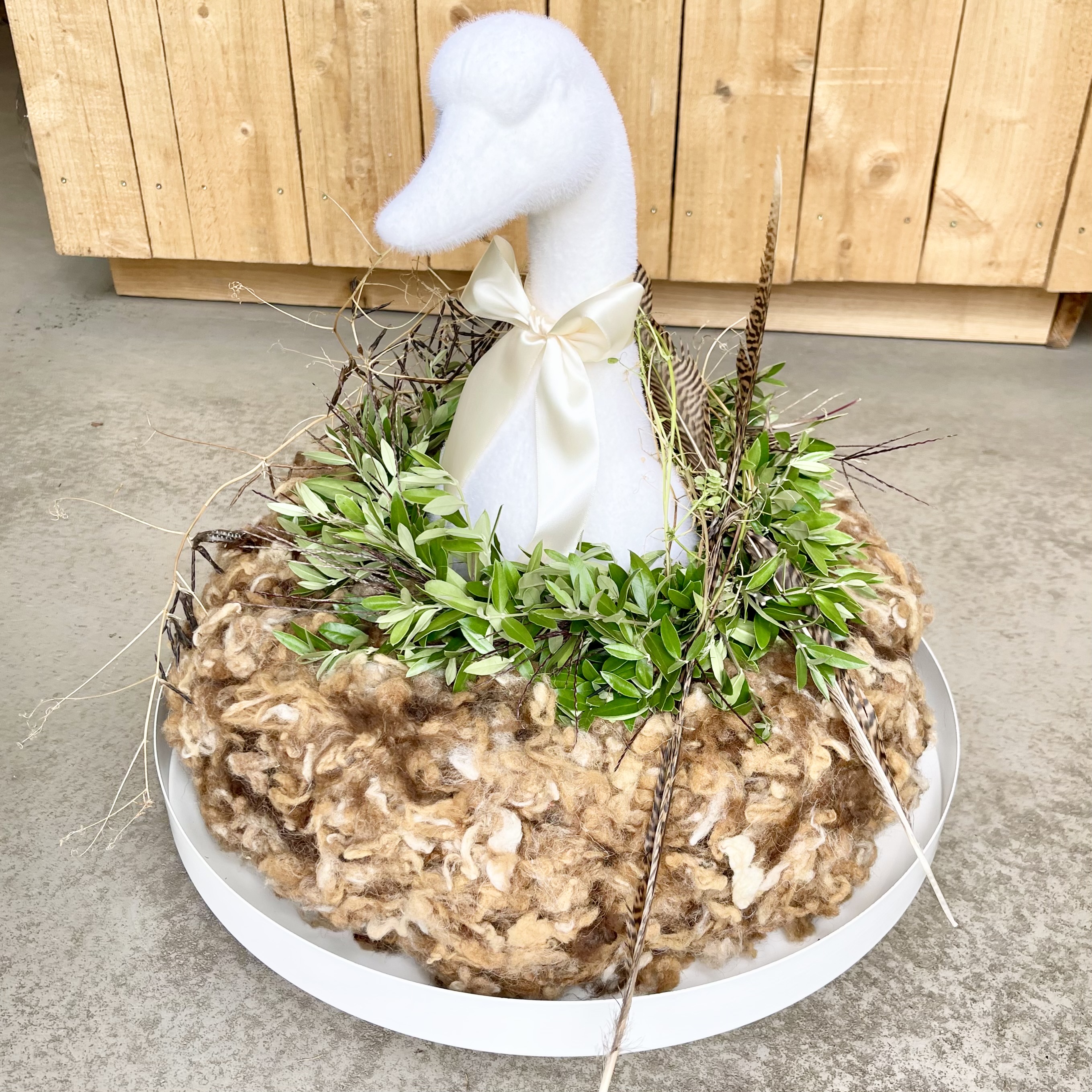 Alpaka Kranz mit Olive
