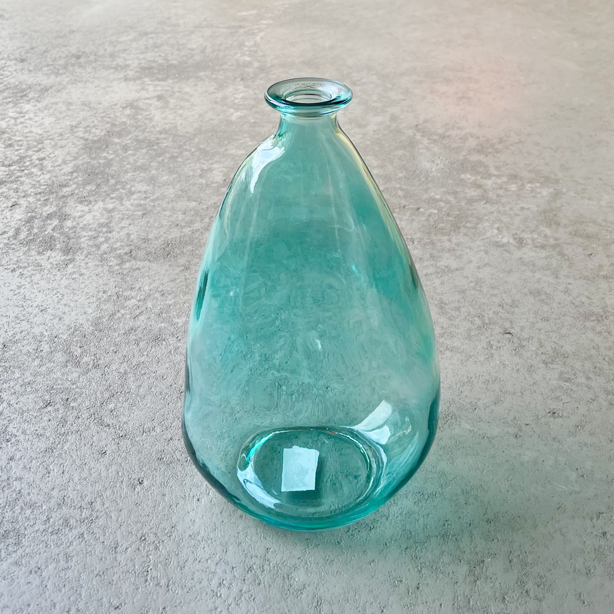 Glas-Vase "Pino" bauchig H26cm, türkis