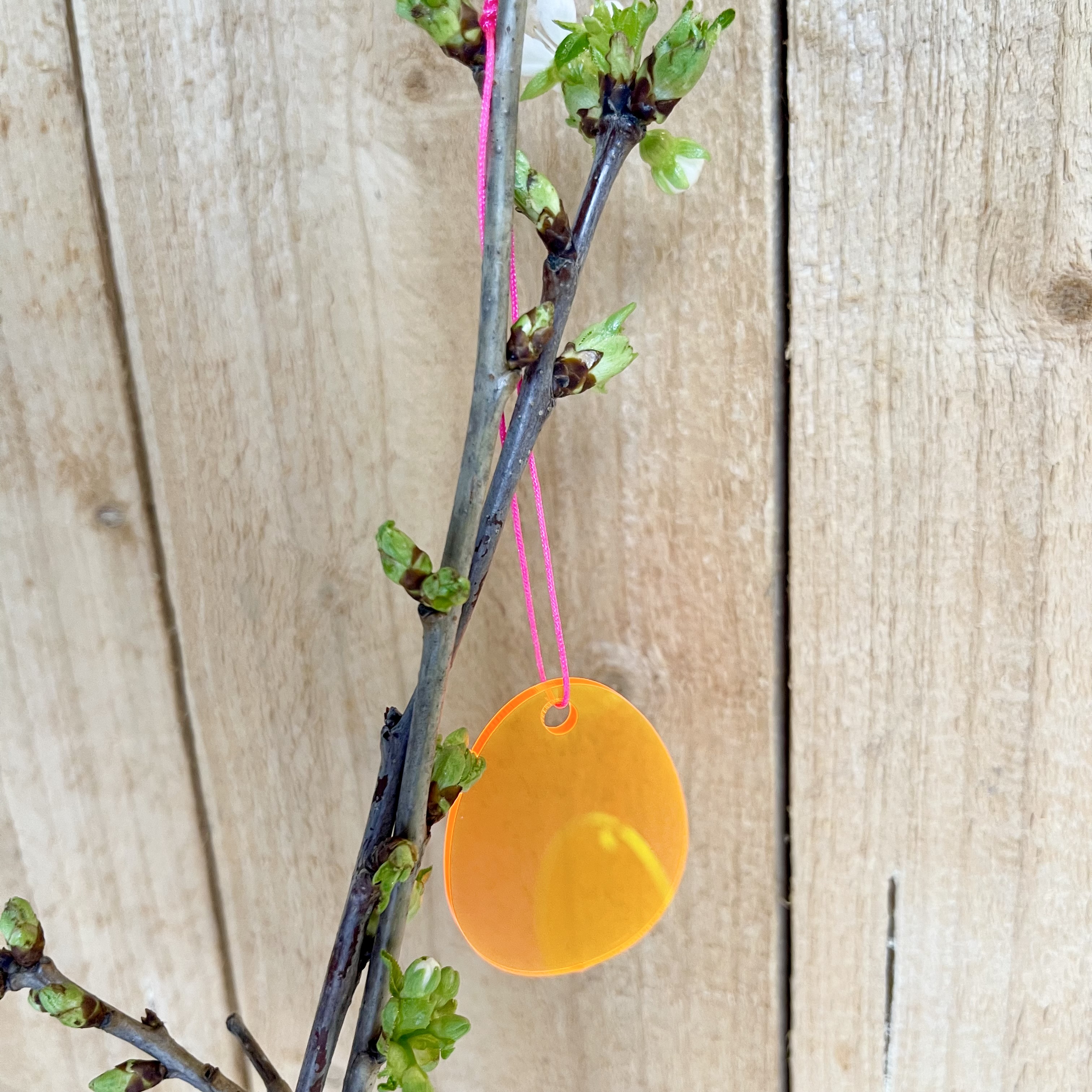 Hänger Osterei 6cm, neon orange