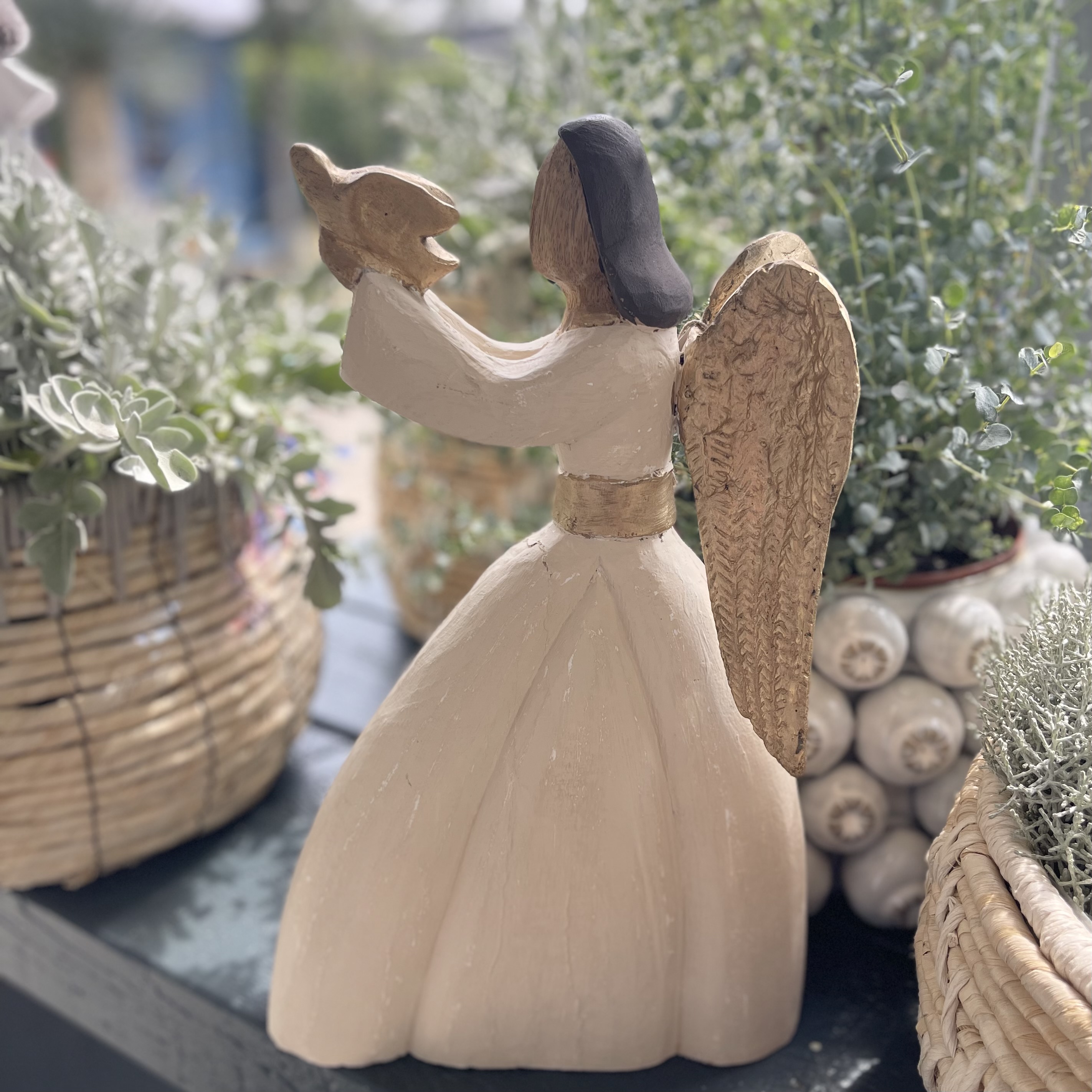 Hz.Engel "Minna", L24 H39cm, creme/gold
