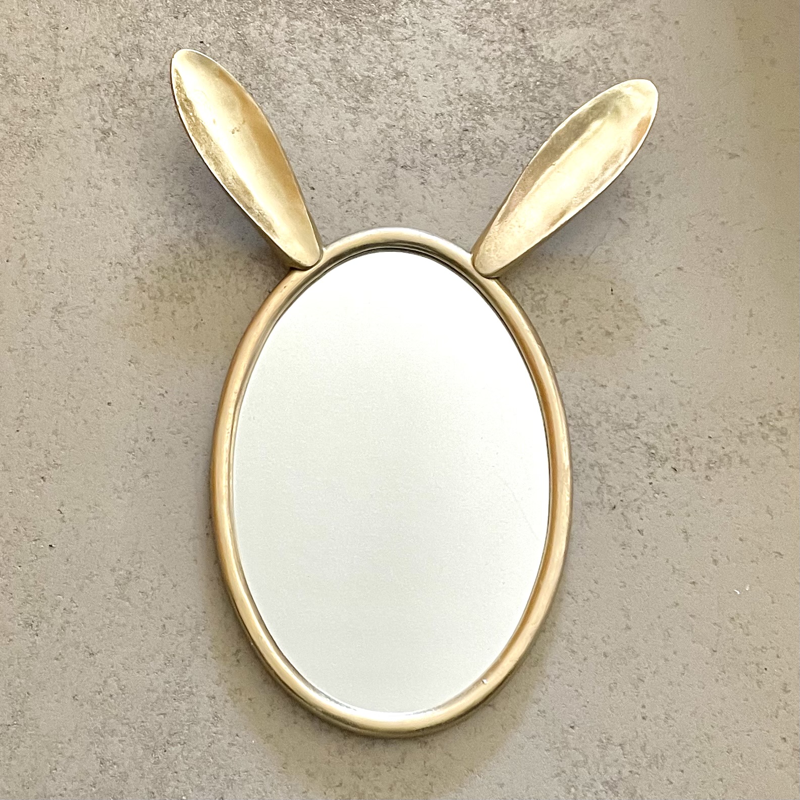 Hasenohren-Spiegel H60cm, shabbygold