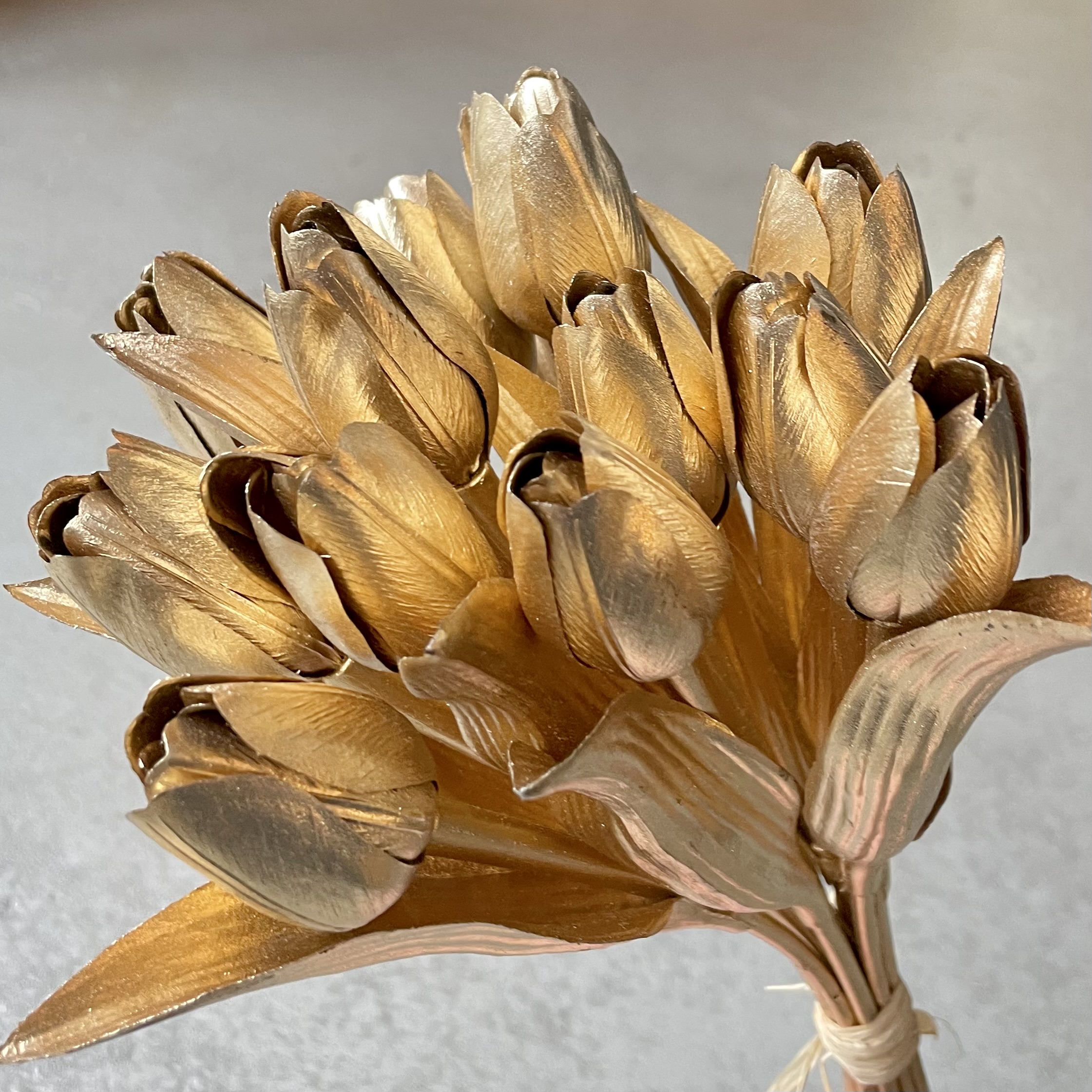 Tulpenbund "Mantua" x12 H39cm, gold
