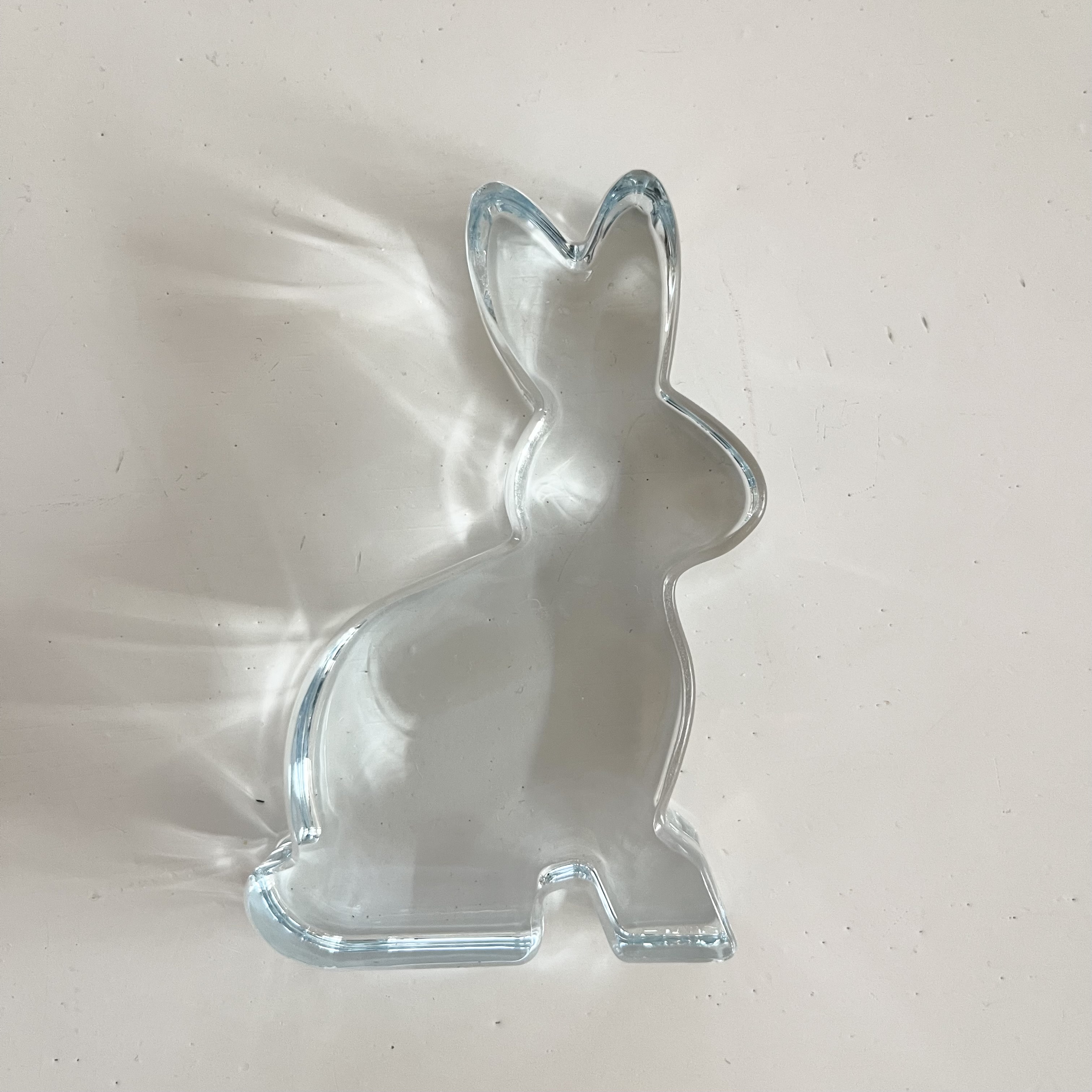 Glas Hase "Meina" H10cm, hellblau