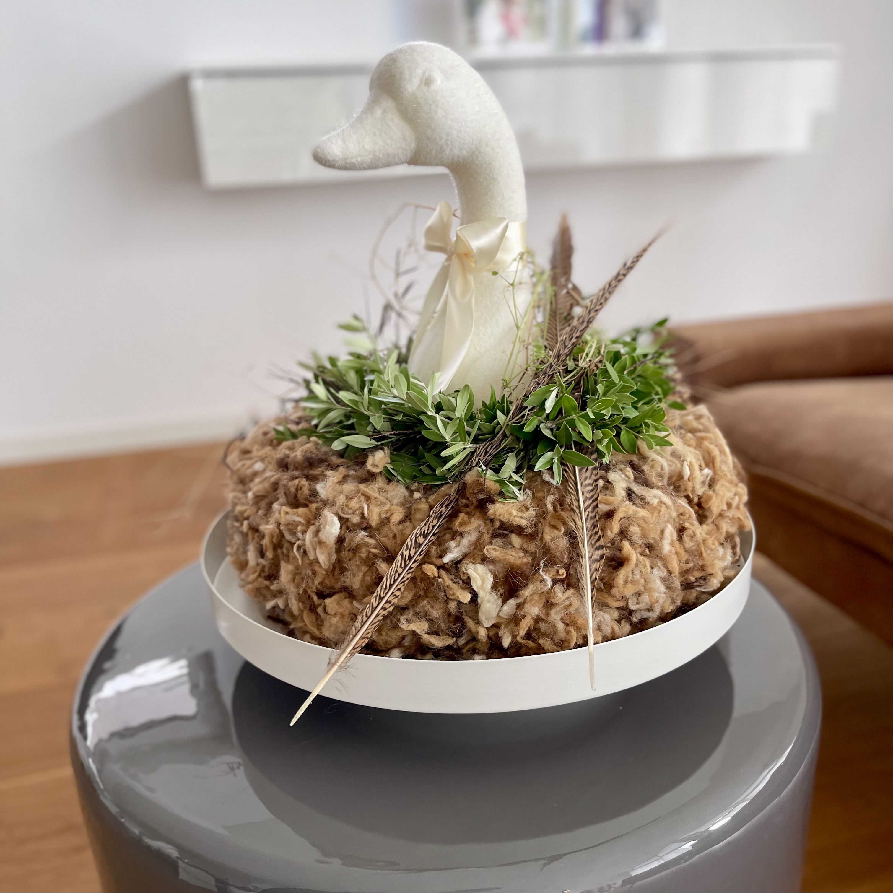 Alpaka Kranz mit Olive