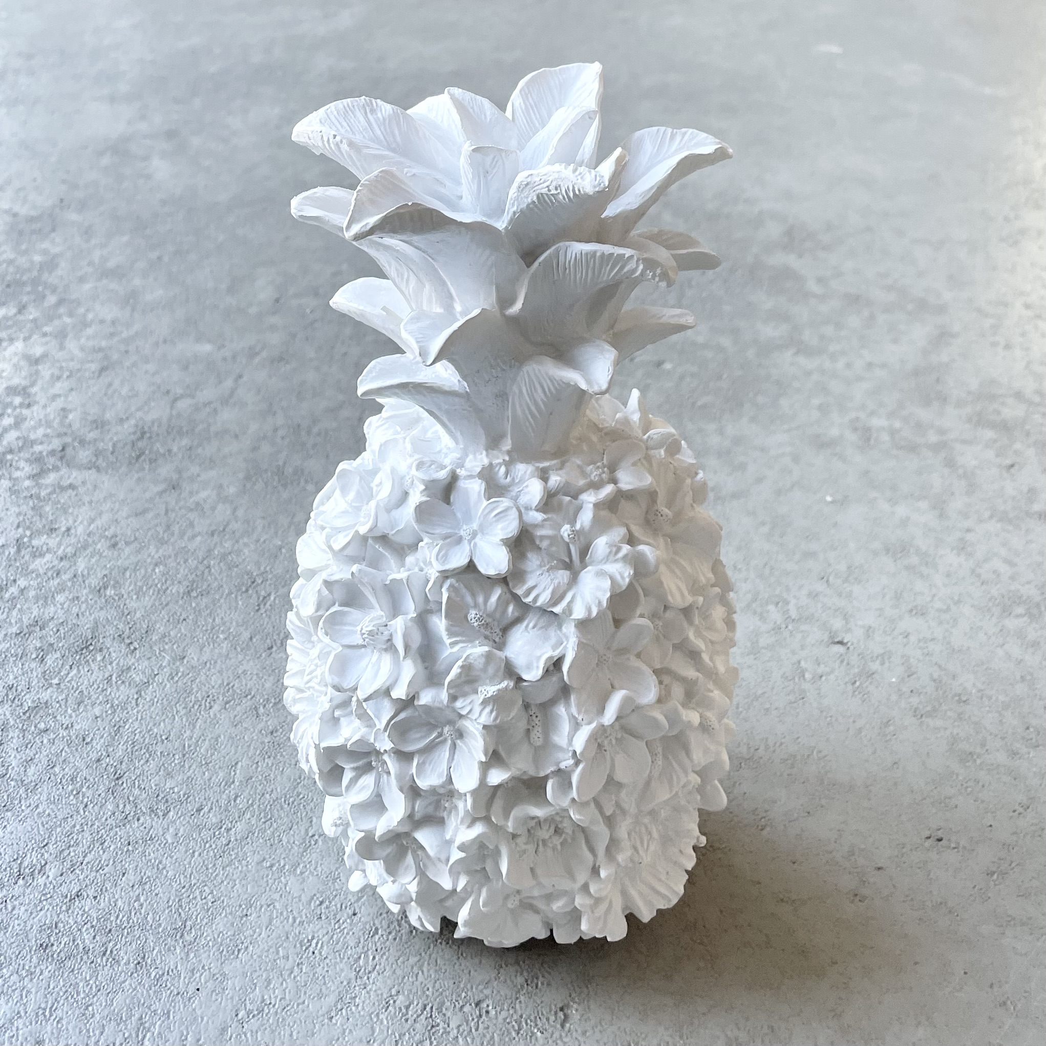 Poly-Ananas "Robby" H25cm, weiß